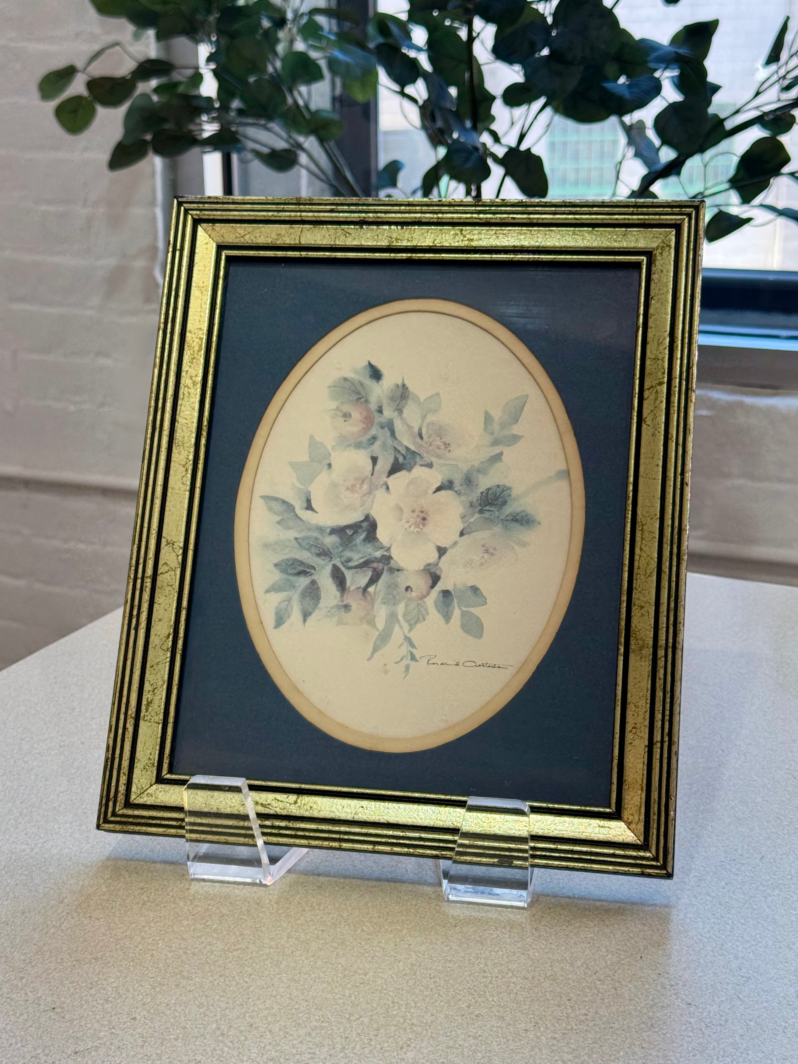 Framed Vintage Floral Print