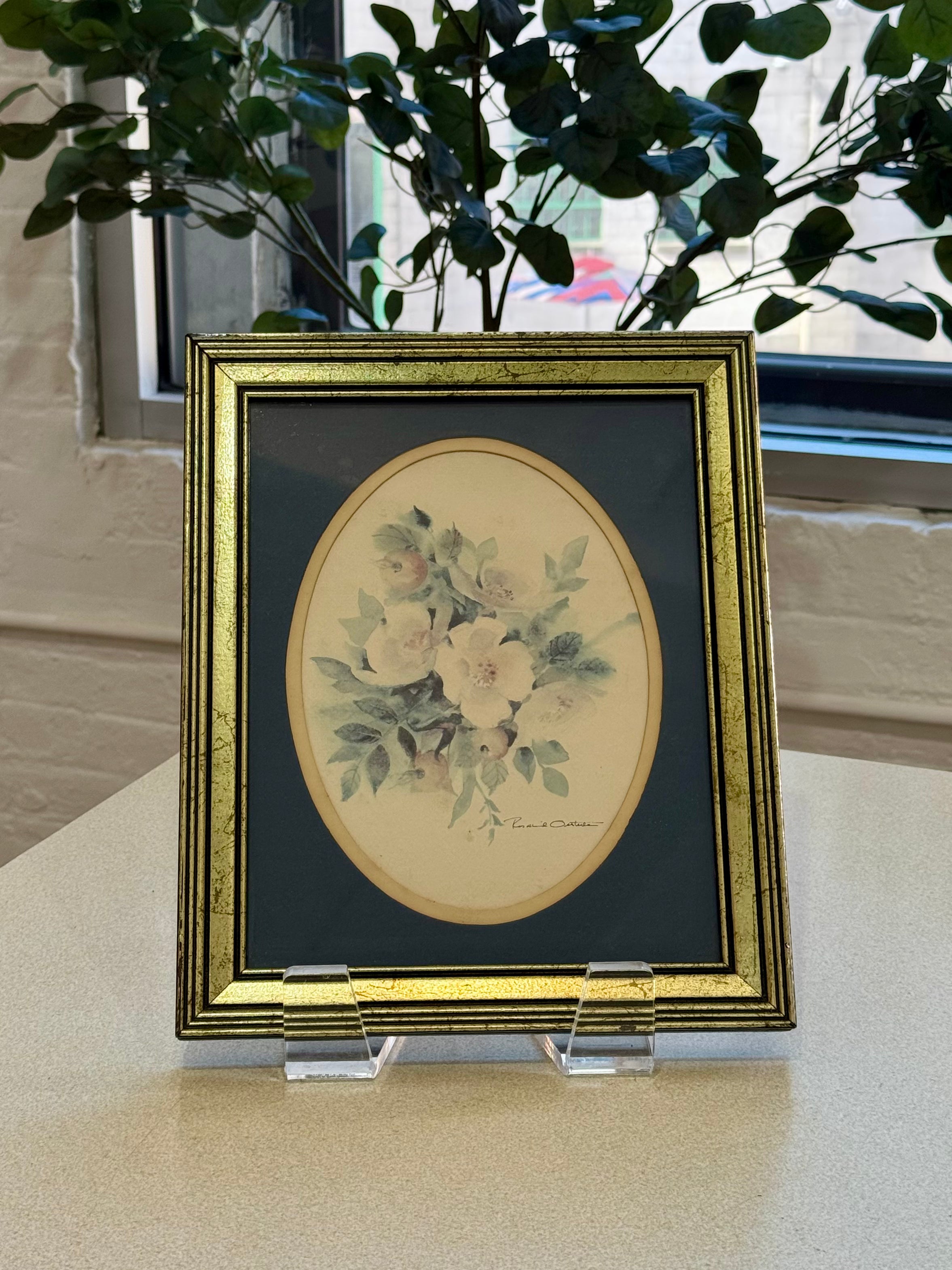 Framed Vintage Floral Print