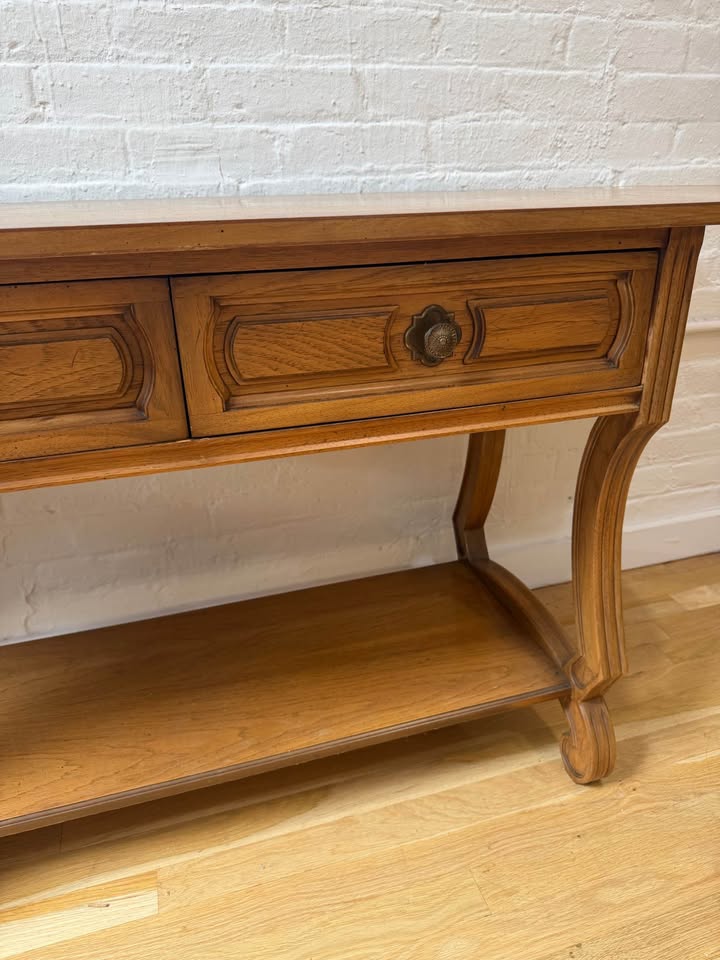 Vintage English Regency Style Drop Leaf Serving Console