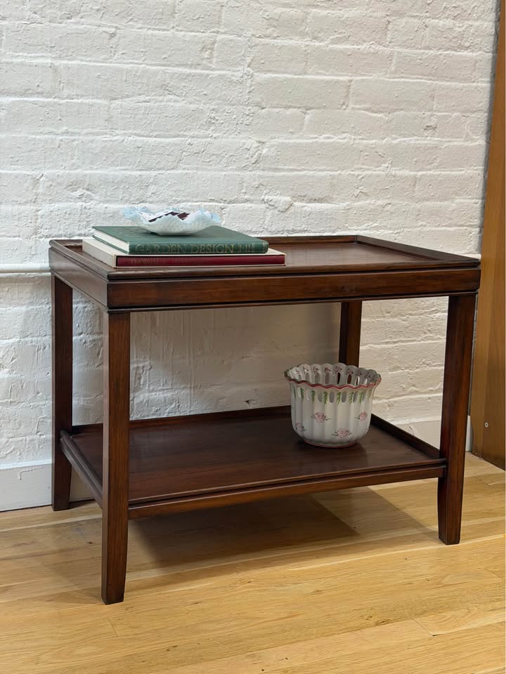 Vintage Mahogany Two Tiered Side Table