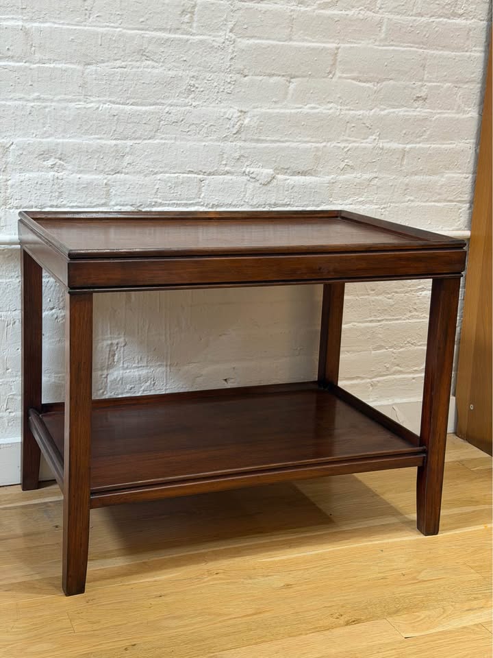 Vintage Mahogany Two Tiered Side Table