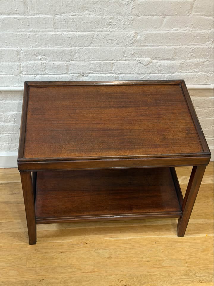 Vintage Mahogany Two Tiered Side Table