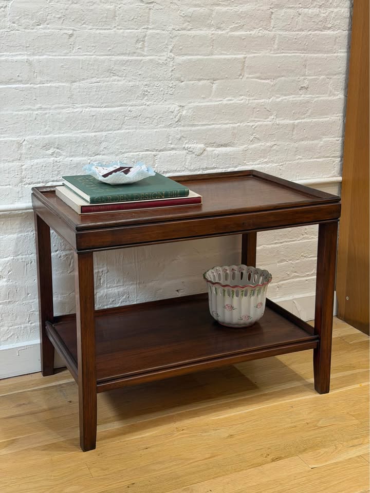 Vintage Mahogany Two Tiered Side Table