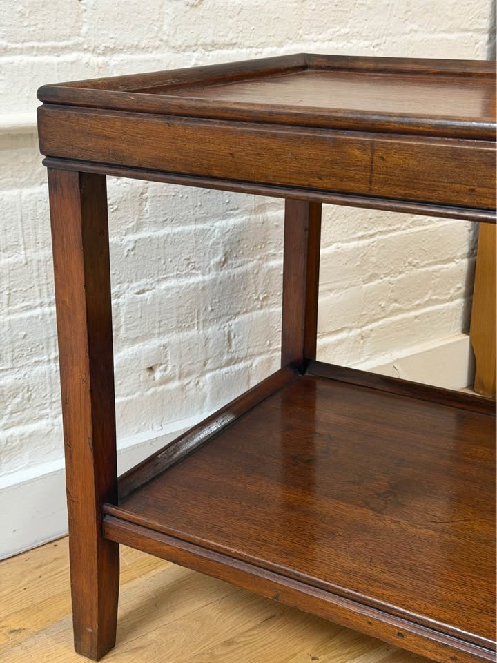 Vintage Mahogany Two Tiered Side Table