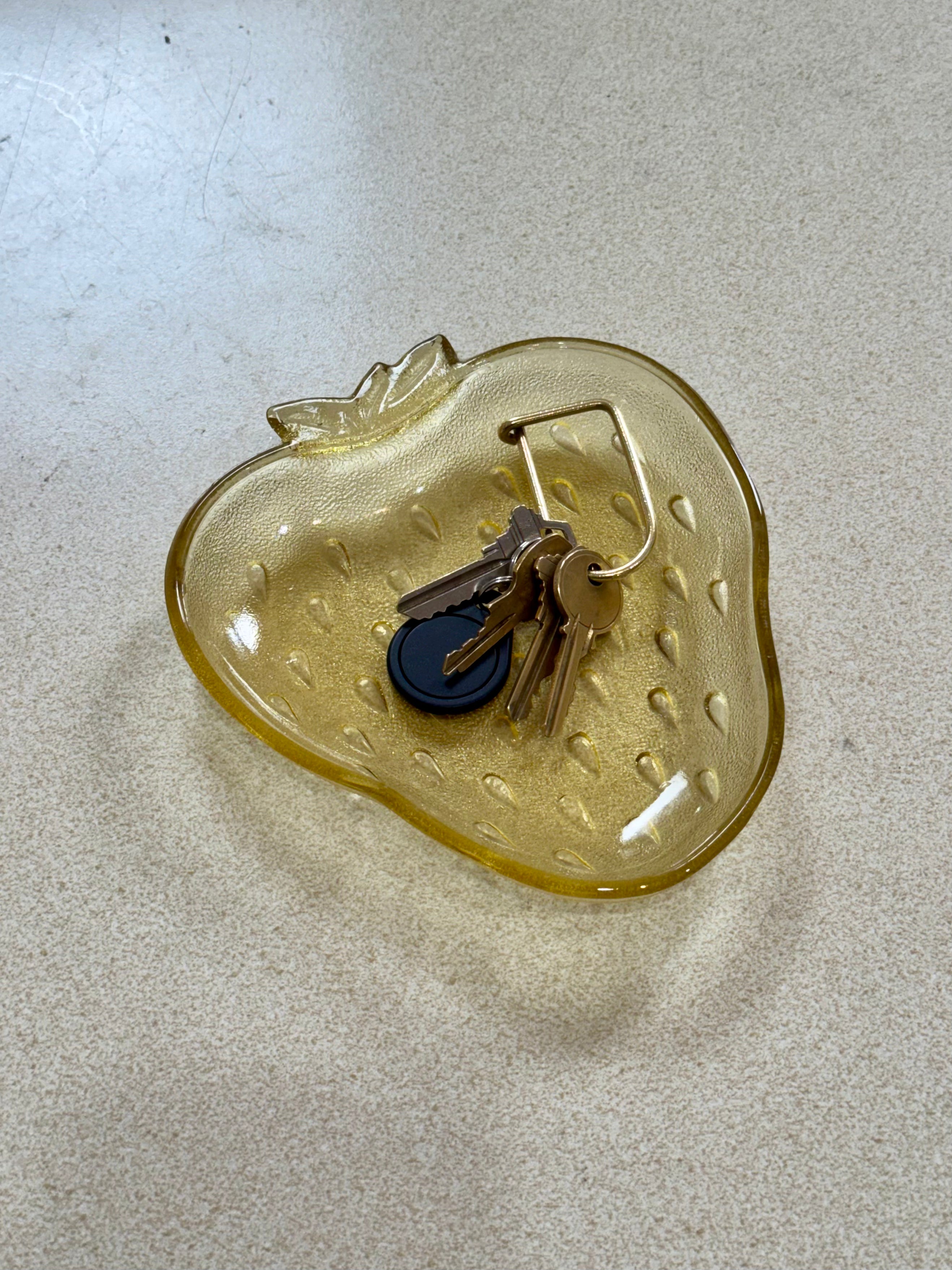 Vintage Hazel Atlas Amber Glass Strawberry Dish