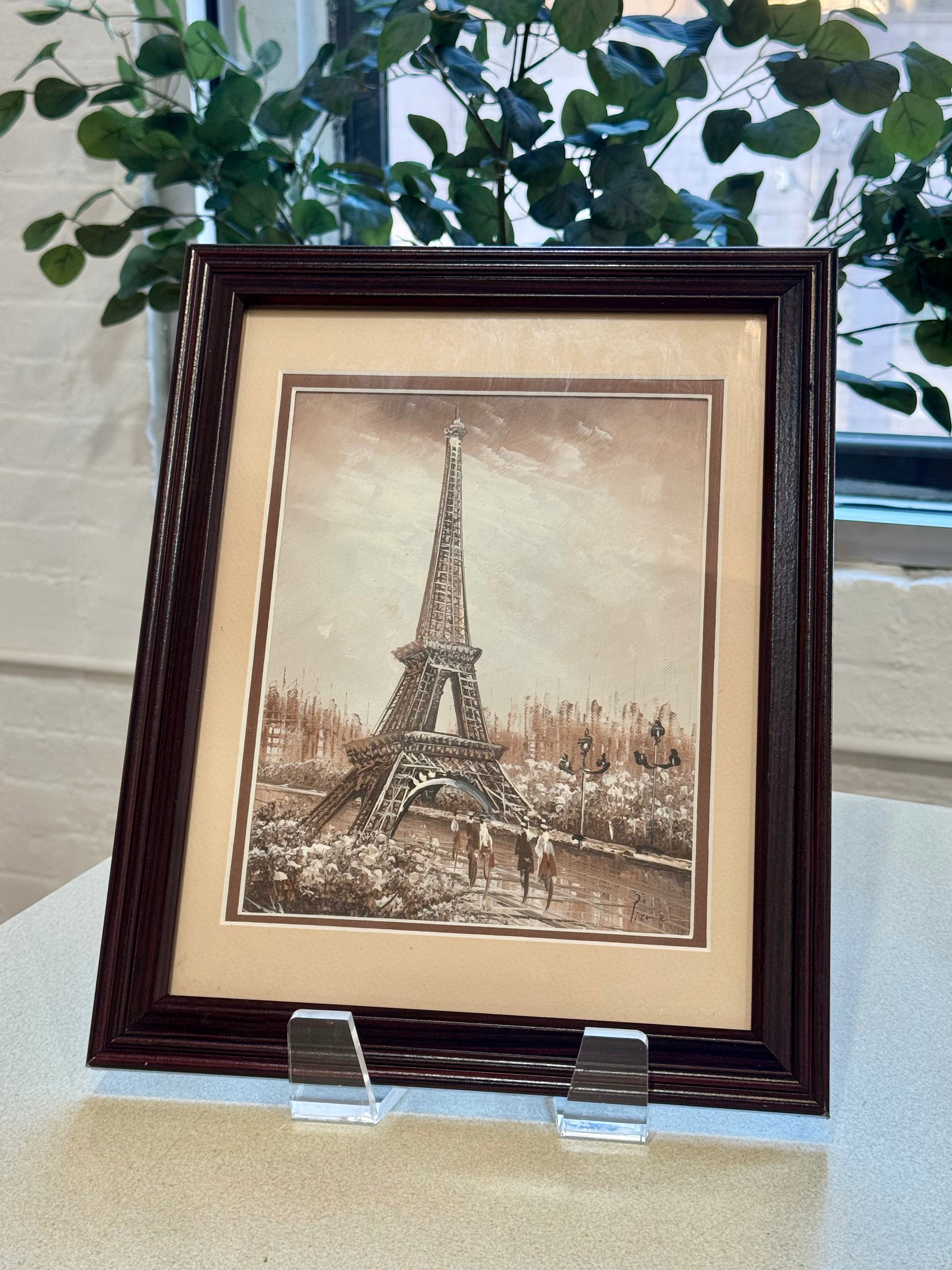 Framed Eiffel Tower Painting