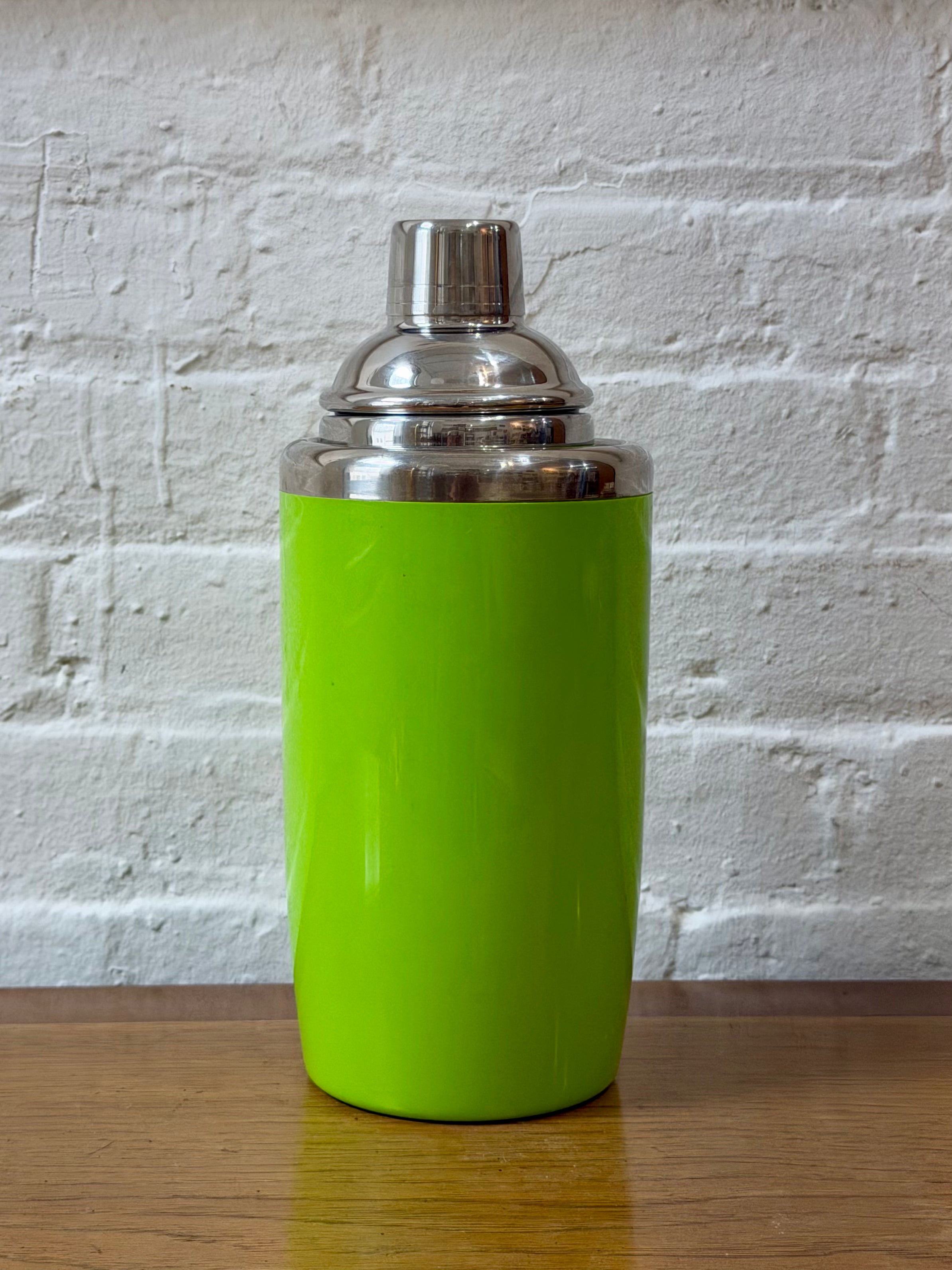 Lime Green Stainless Steel Cocktail Shaker and Wine Chiller
