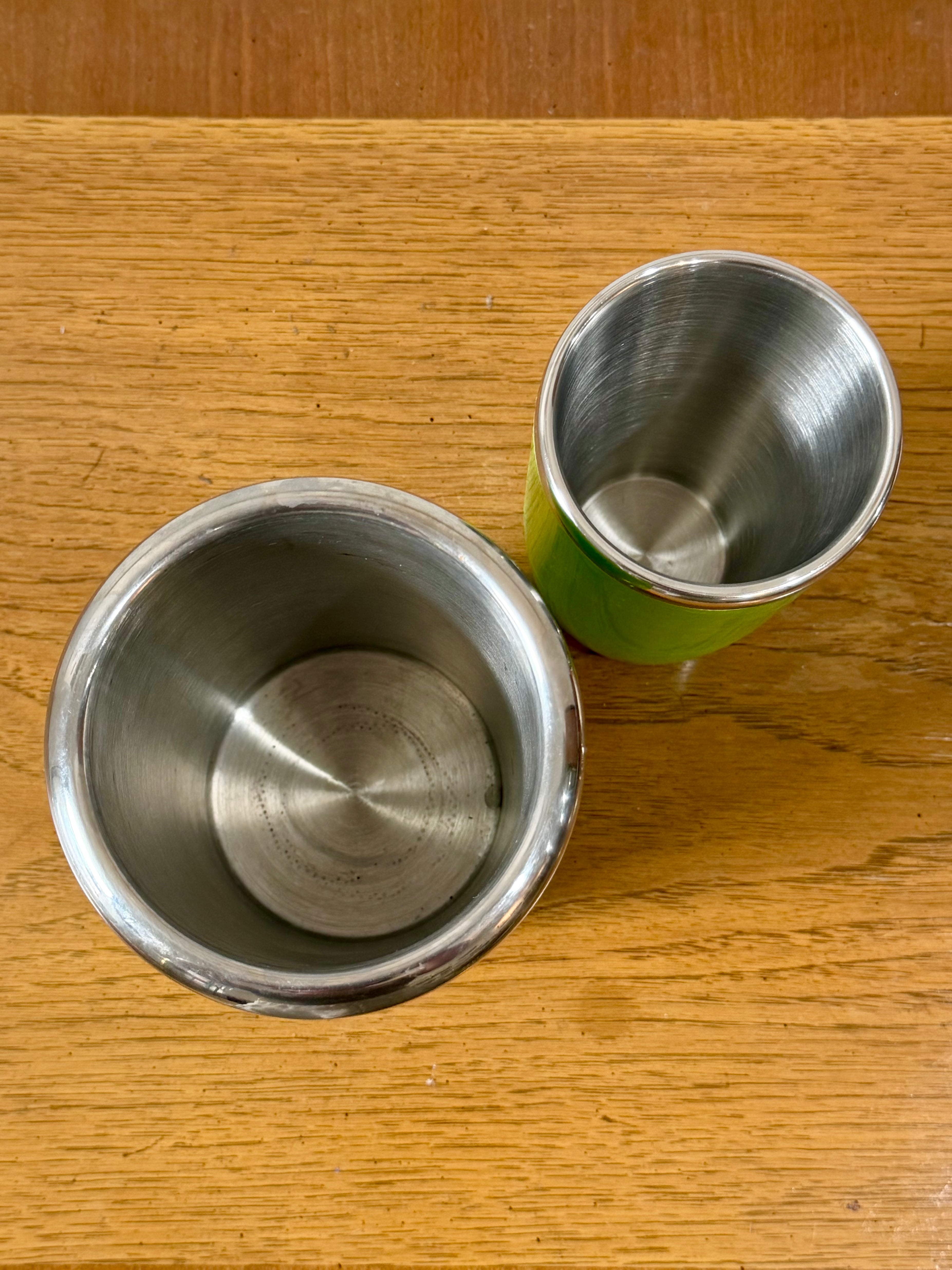 Lime Green Stainless Steel Cocktail Shaker and Wine Chiller