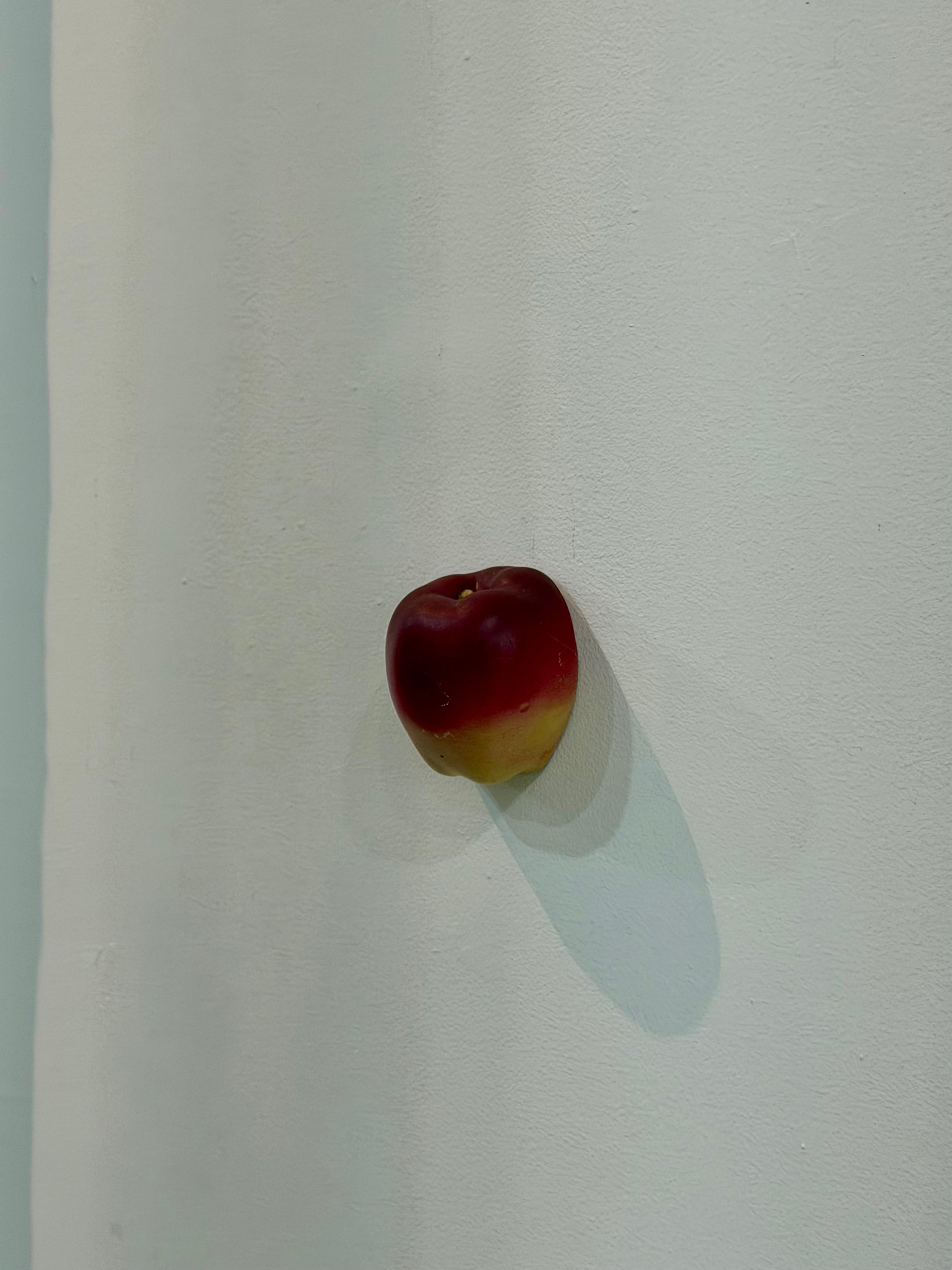 Hand Painted Chalkware Apple Wall Plaque