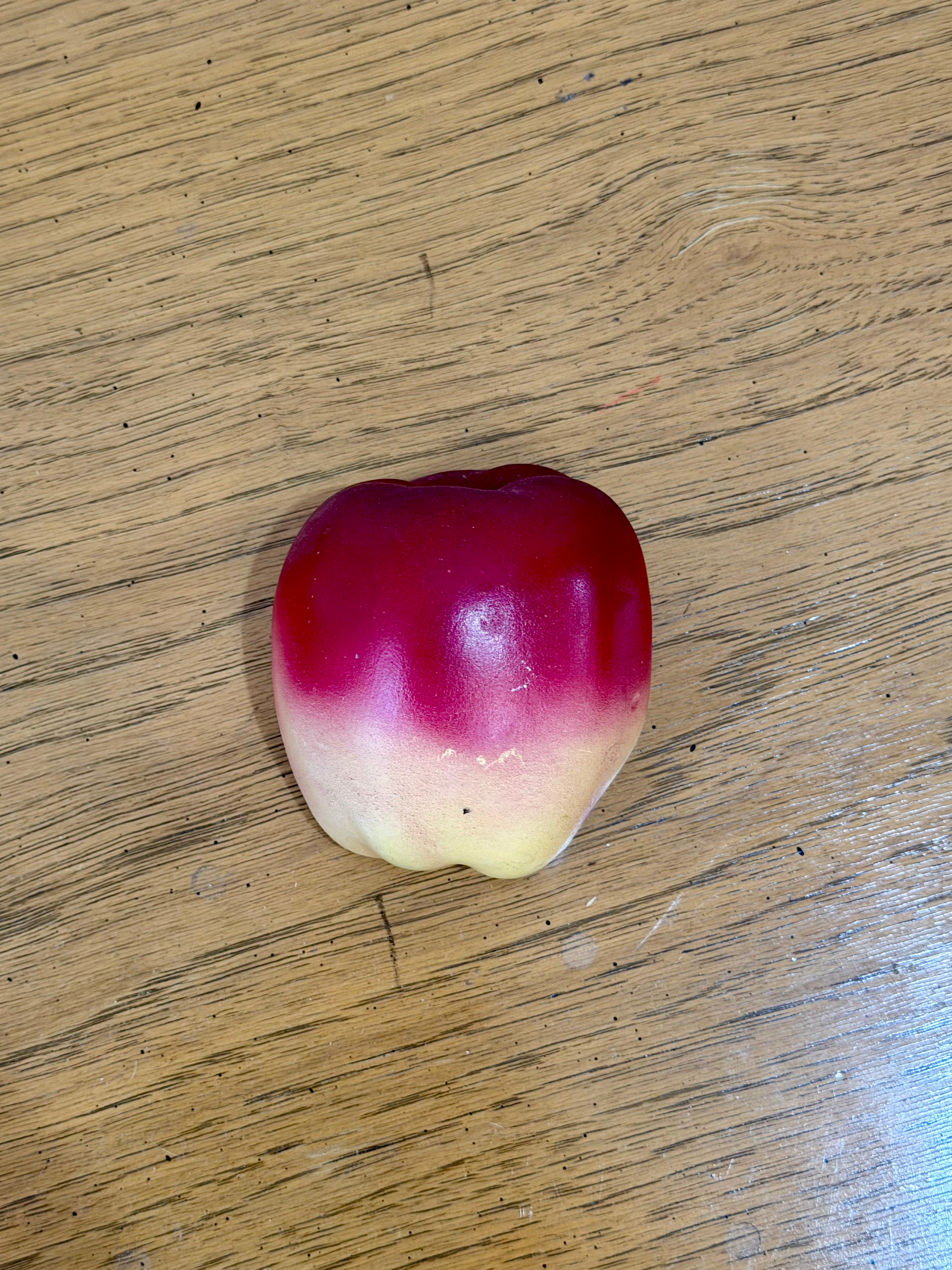 Hand Painted Chalkware Apple Wall Plaque
