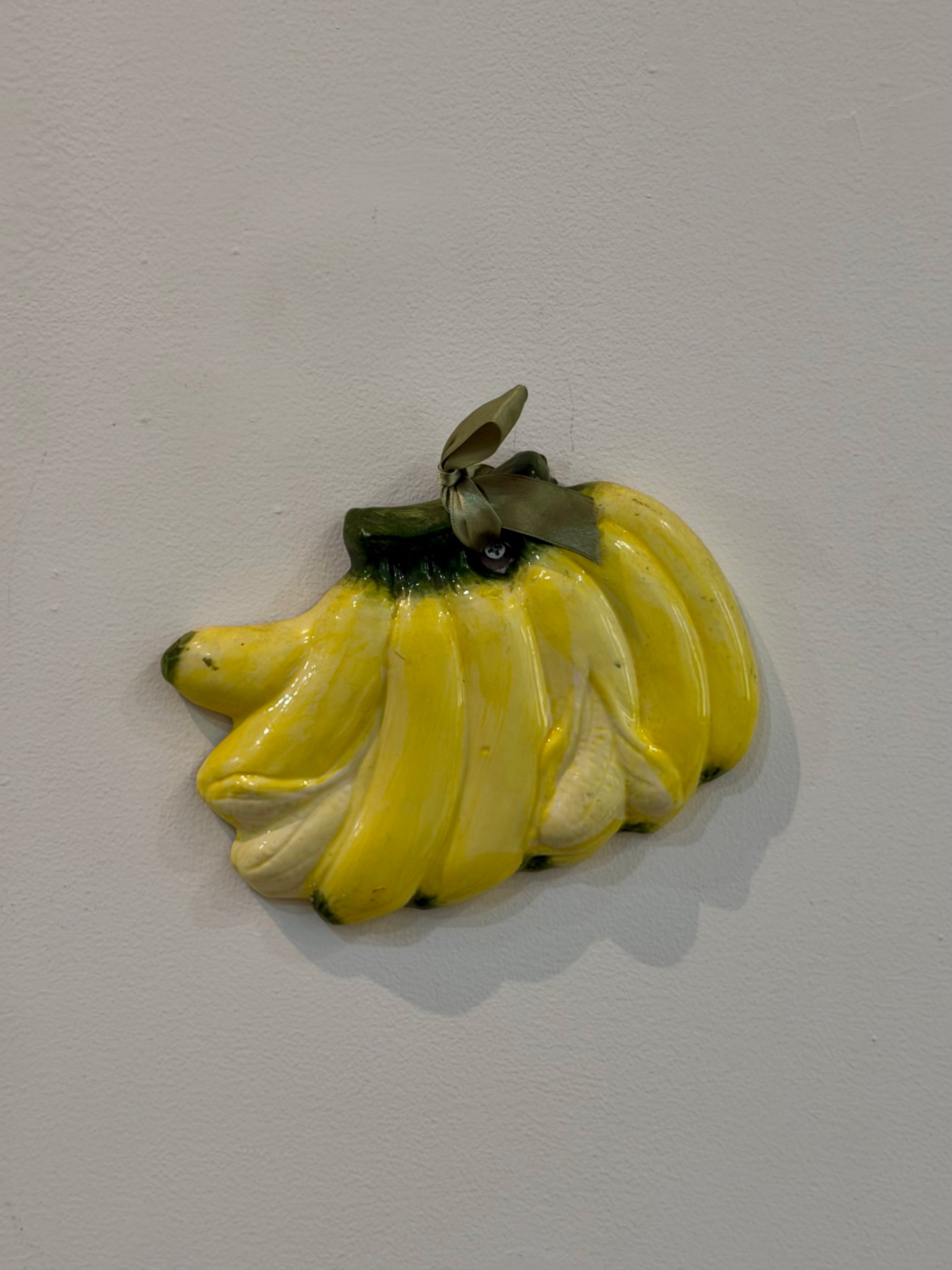 Mid Century Ceramic Banana Wall Plaque
