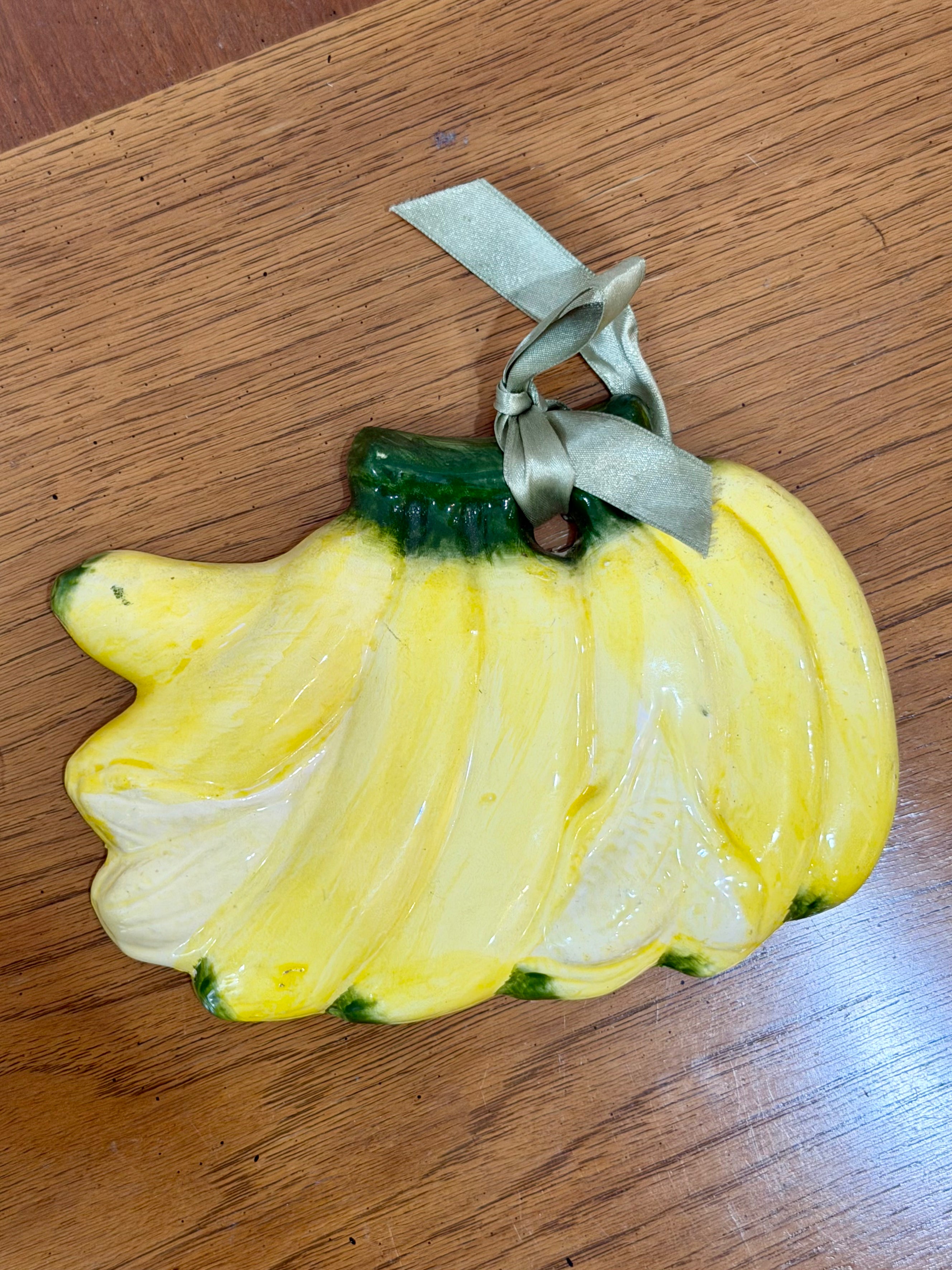 Mid Century Ceramic Banana Wall Plaque