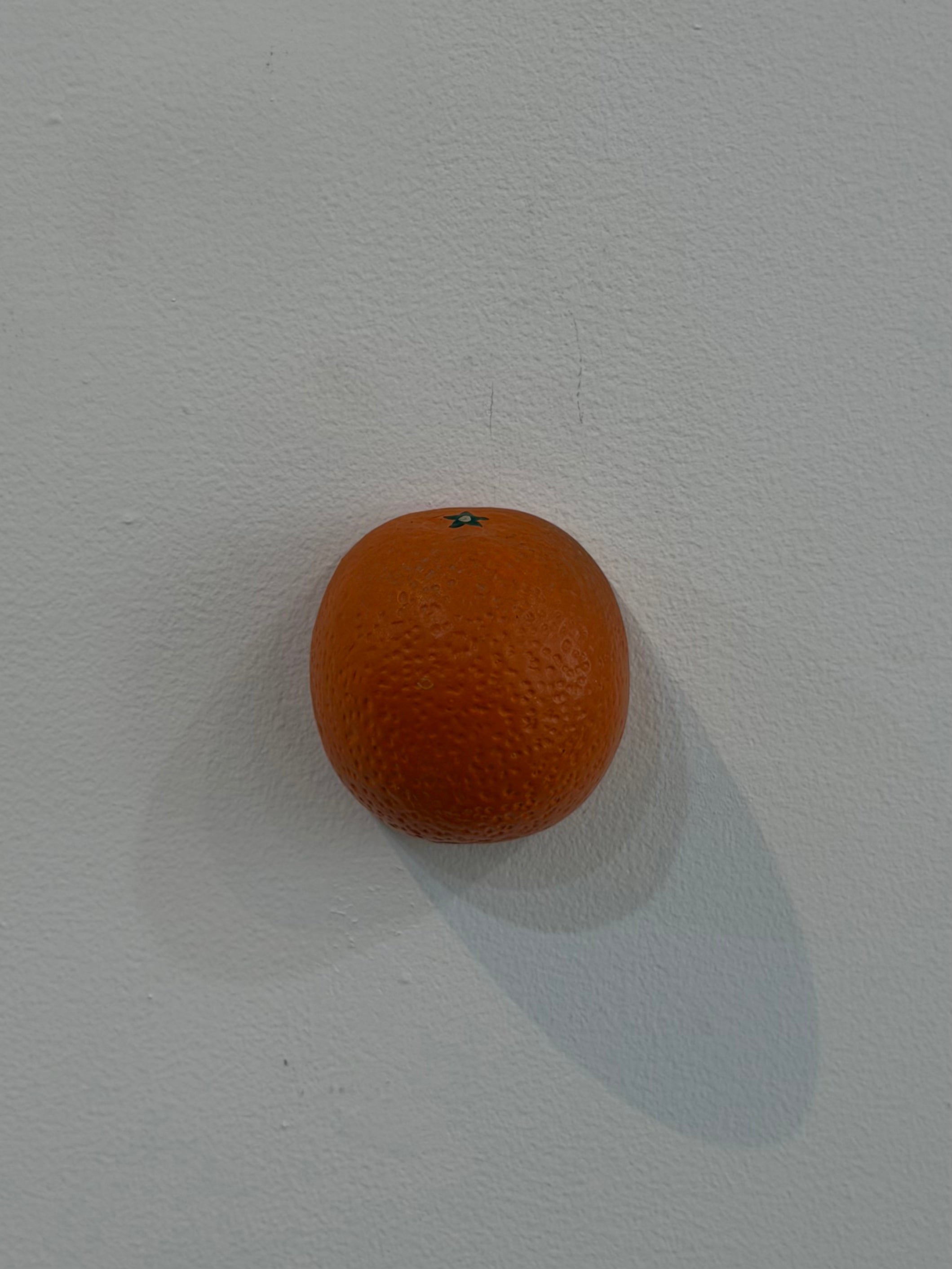 Hand Painted Chalkware Orange Wall Plaque