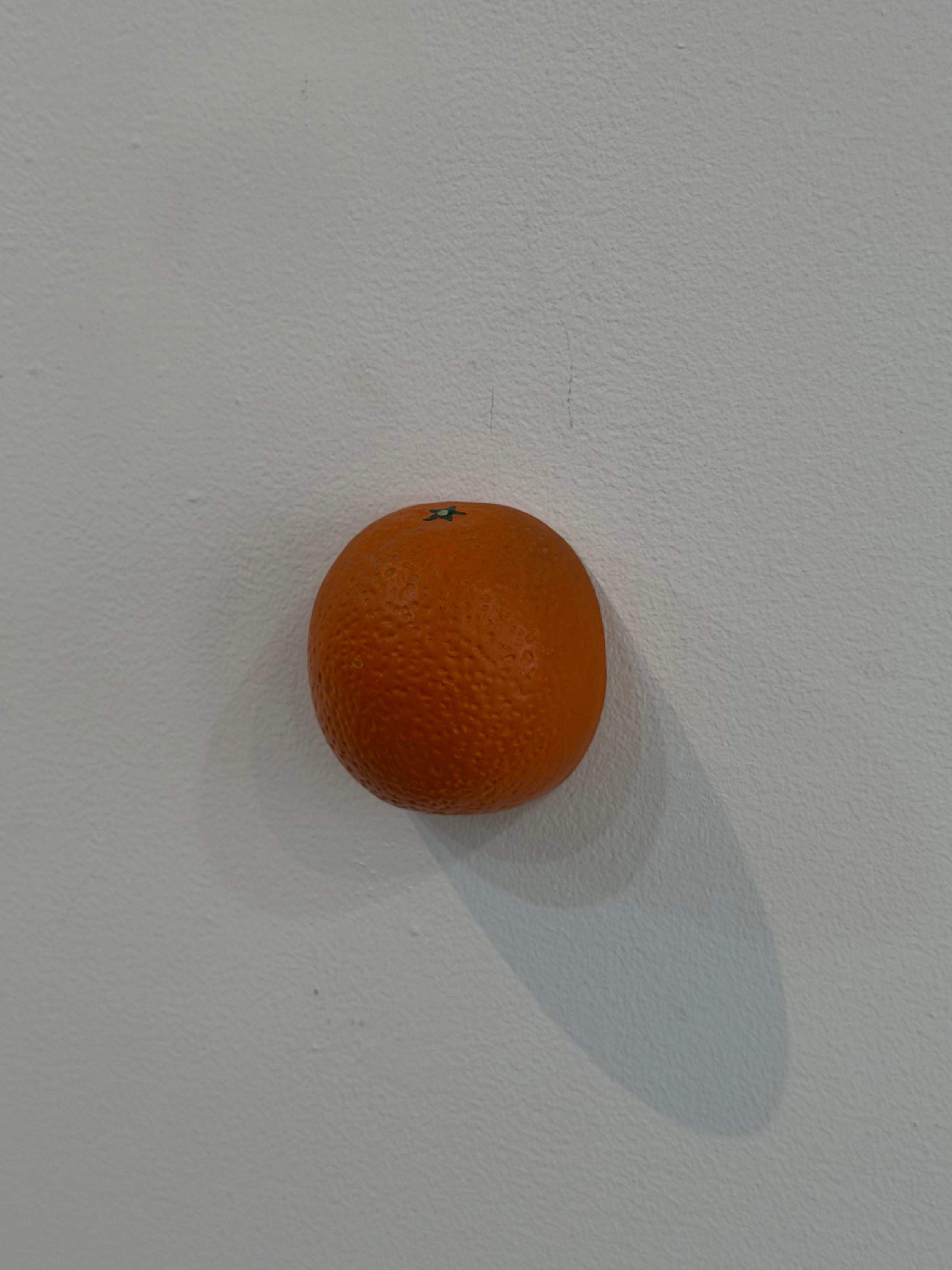 Hand Painted Chalkware Orange Wall Plaque