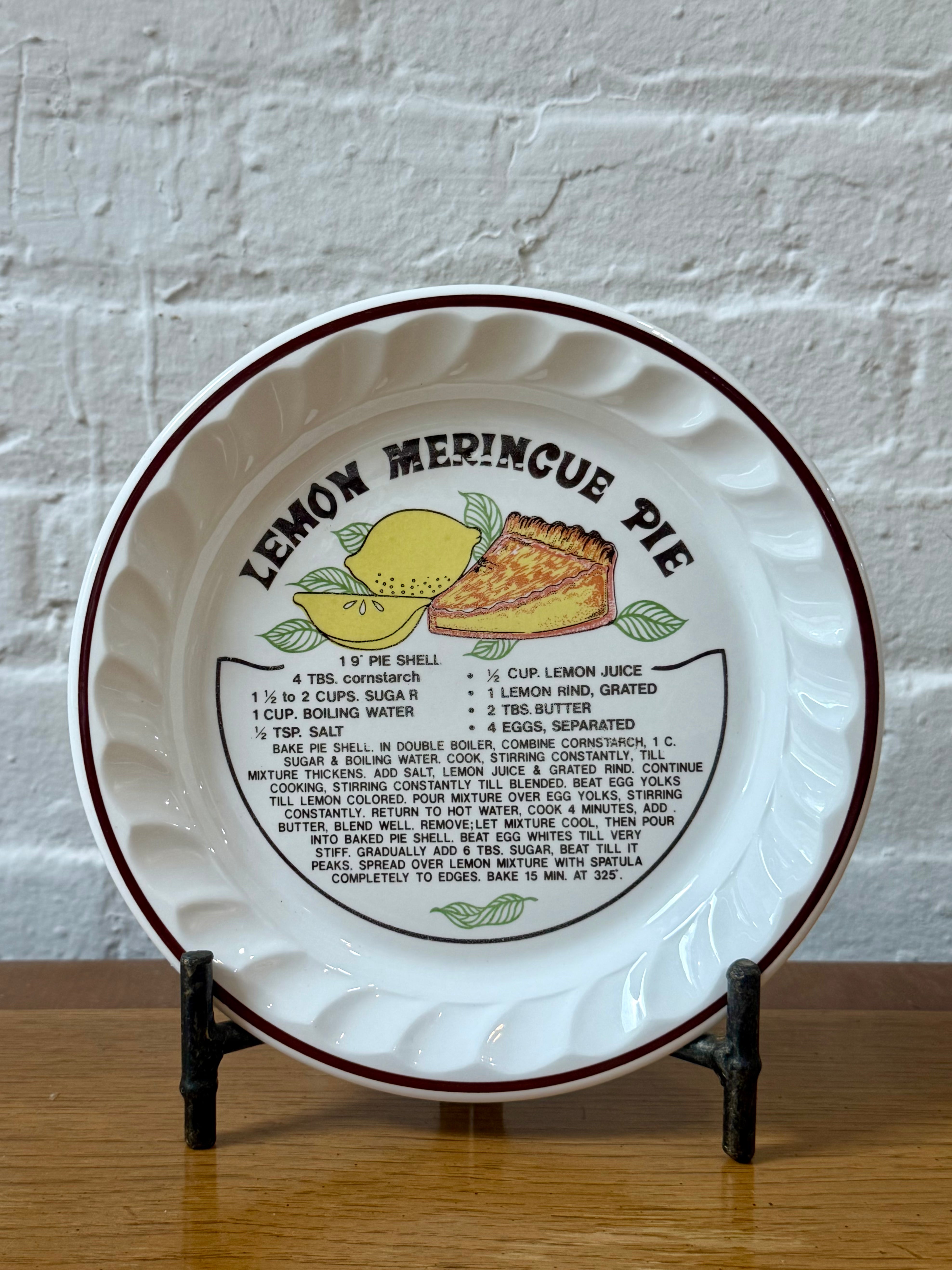 Ceramic Dessert Recipe Plate