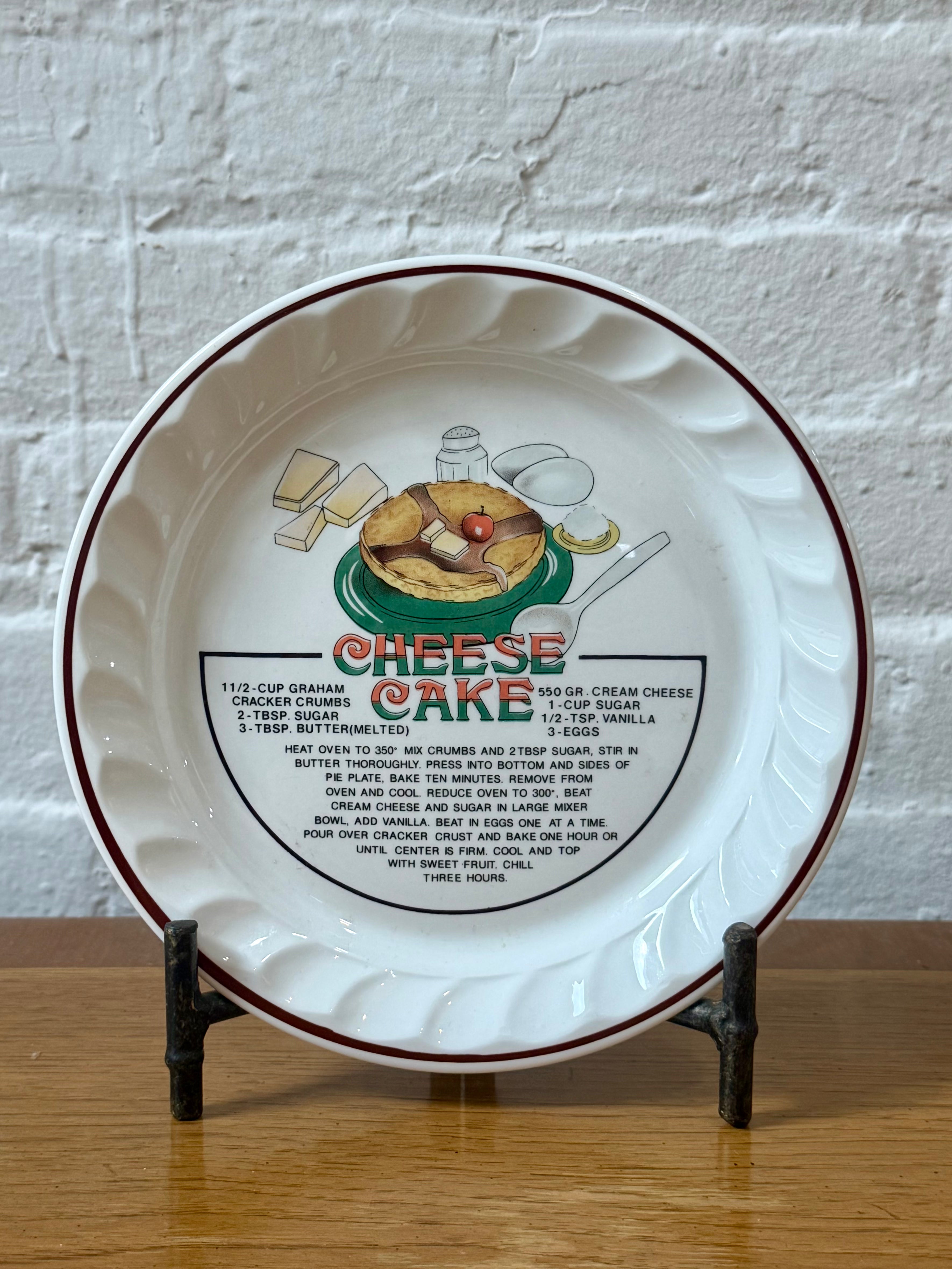 Ceramic Dessert Recipe Plate