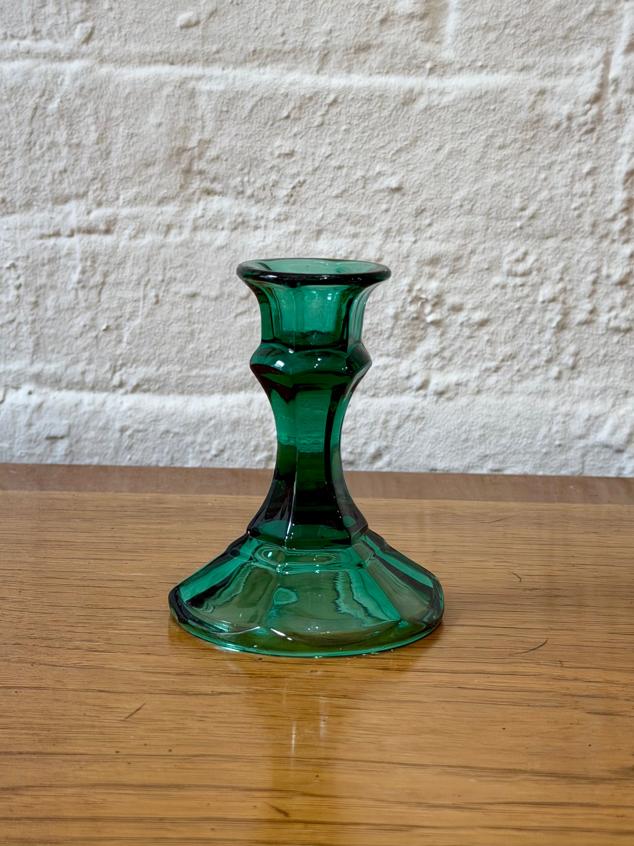 Indiana Glass Paneled Taper Candlestick Holders