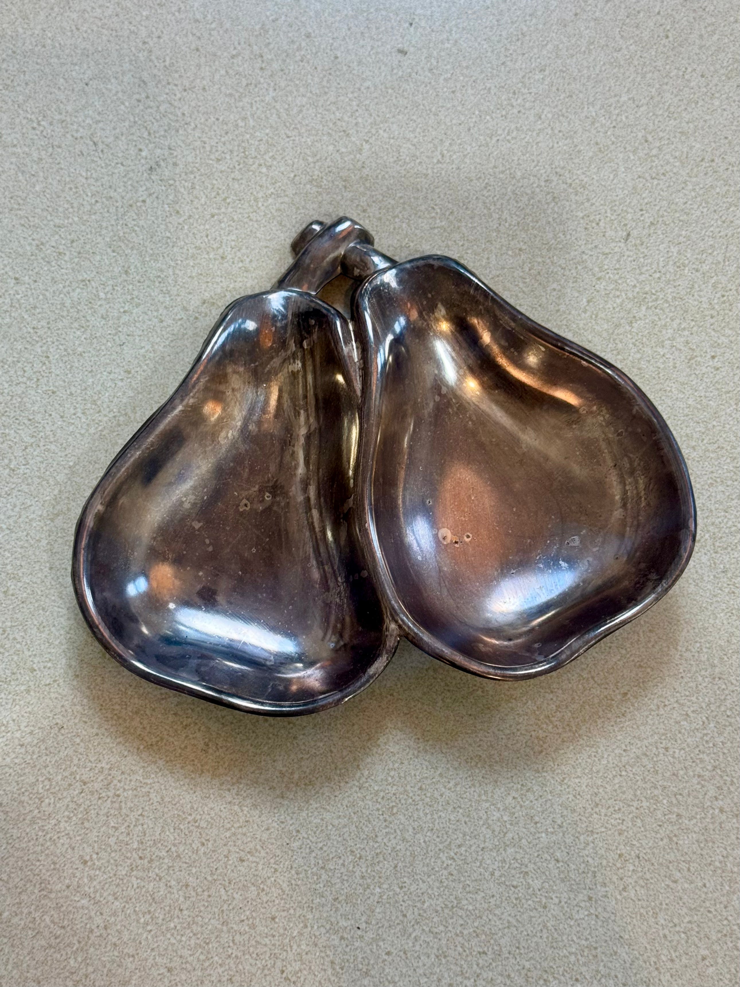 Pear Shaped Metal Serving Dish
