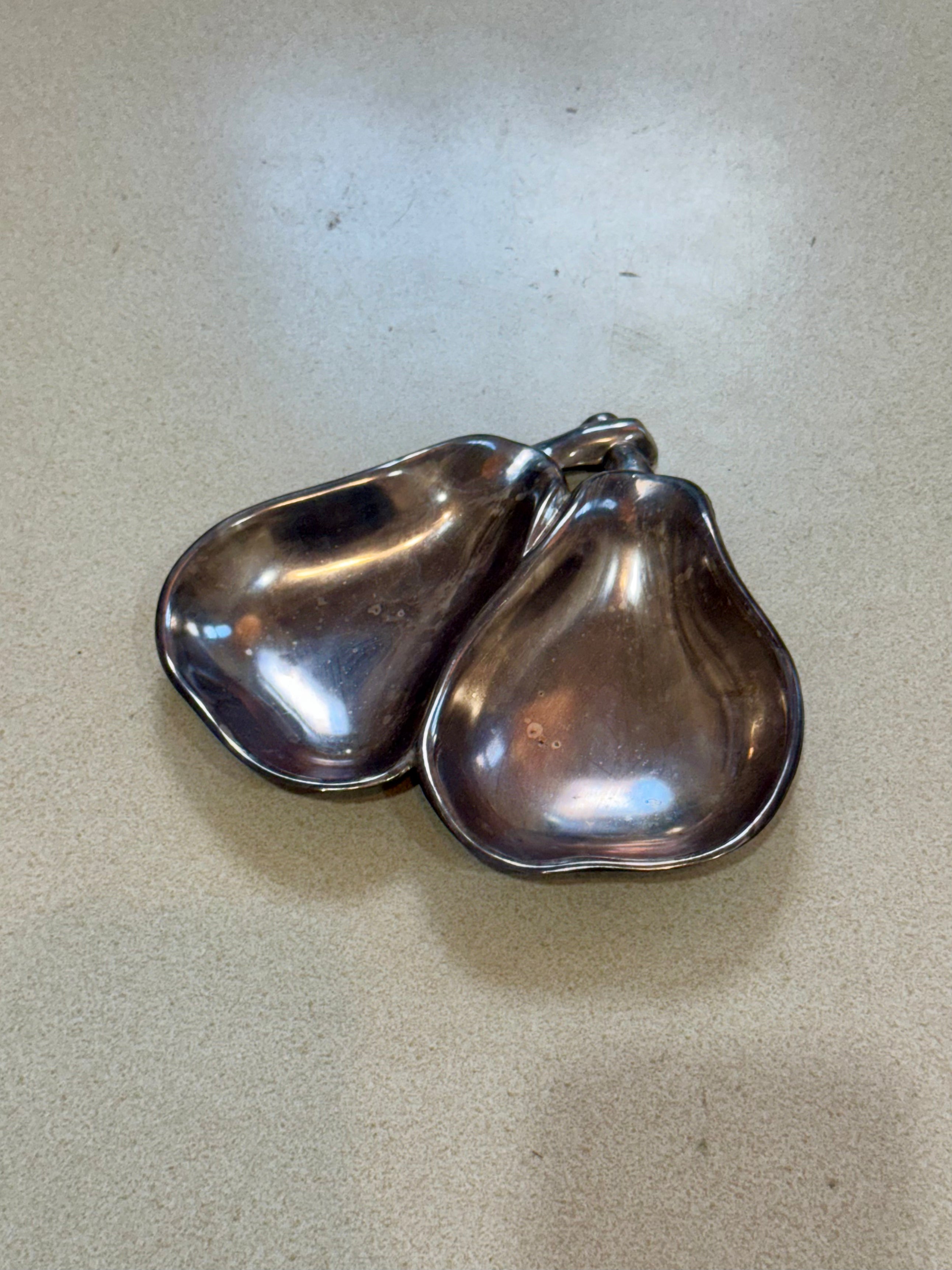 Pear Shaped Metal Serving Dish