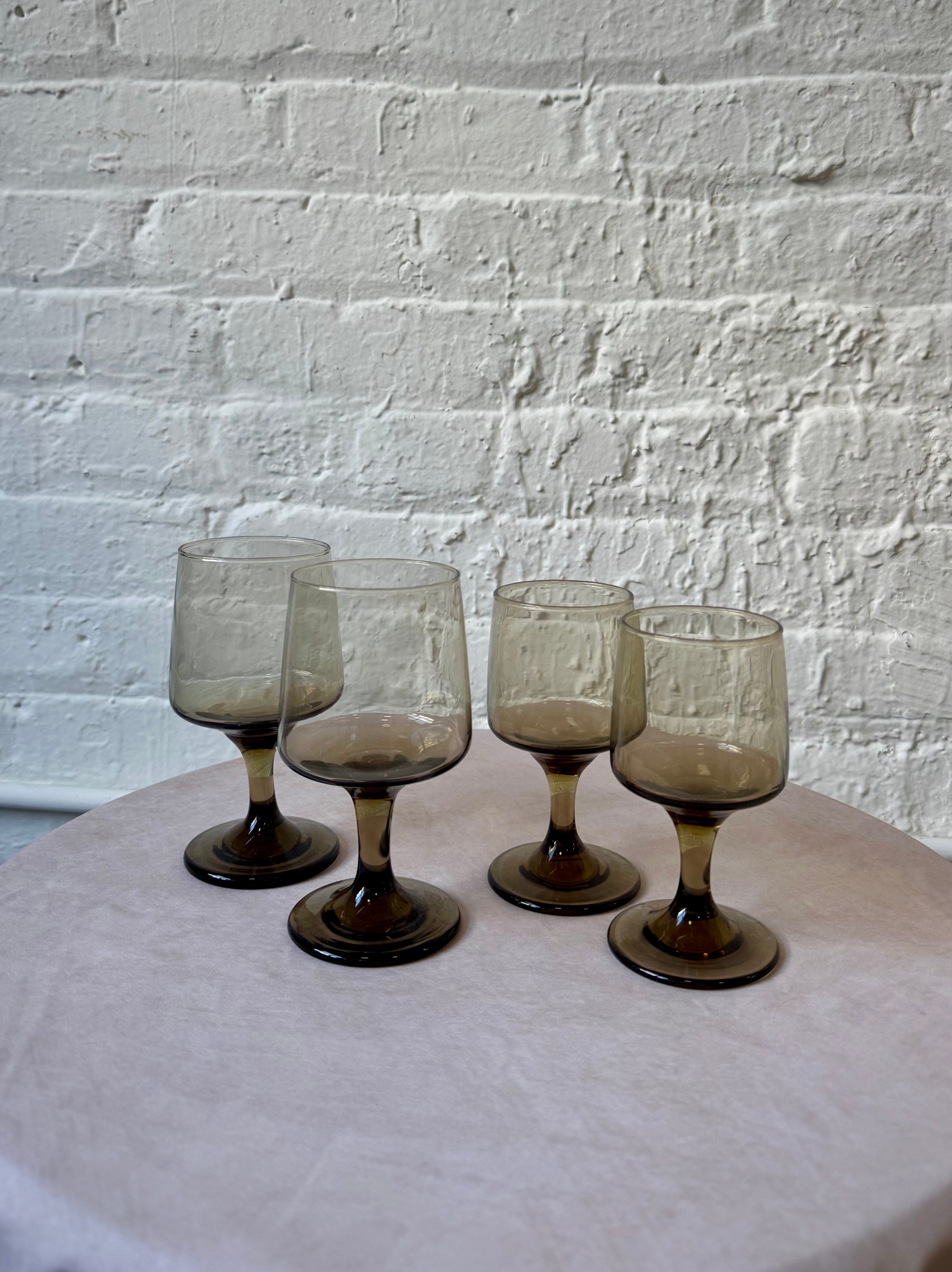 Vintage Tawny Smoked Wine Glasses