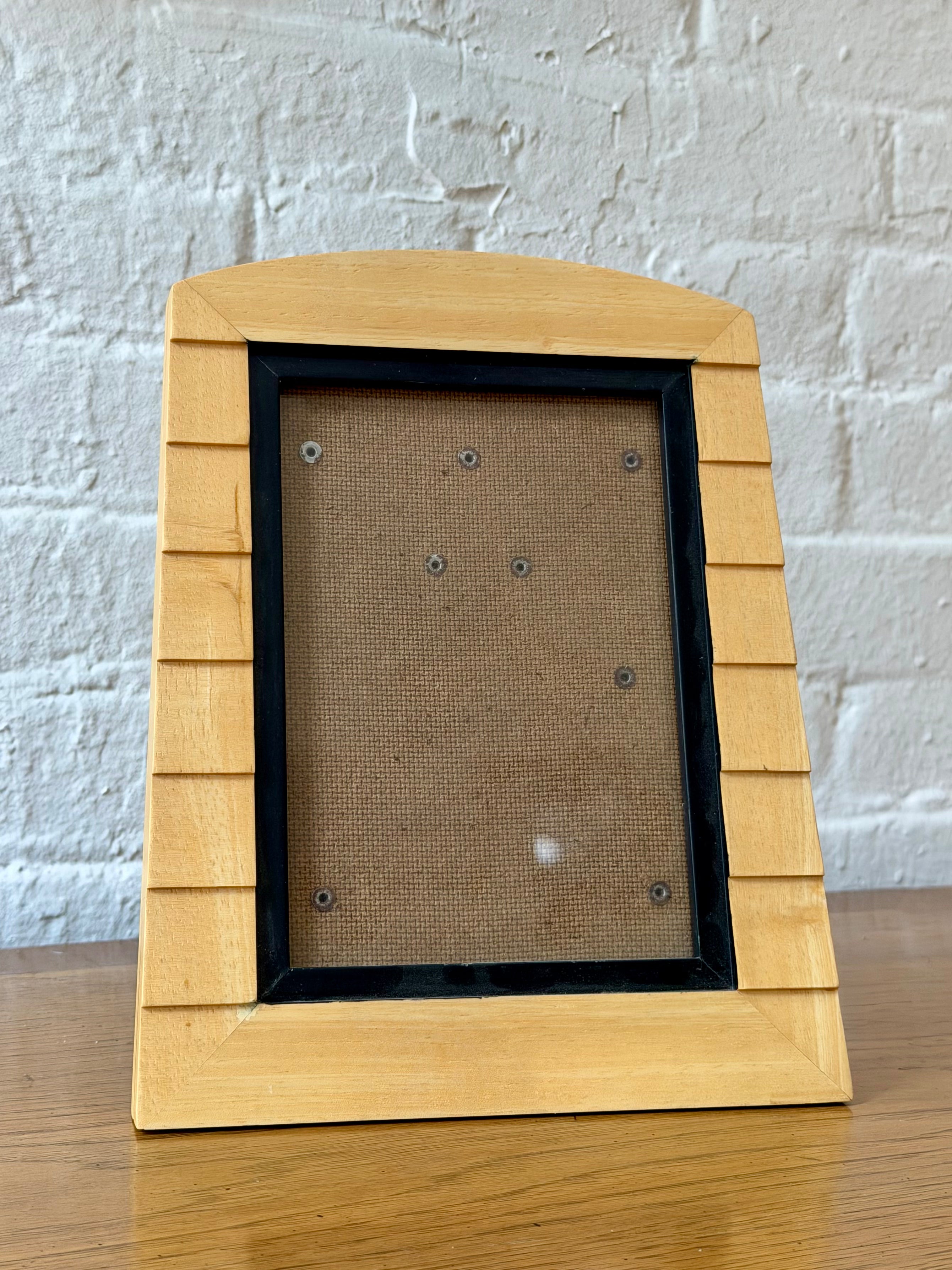 Natural Wood Stepped Detail Picture Frame