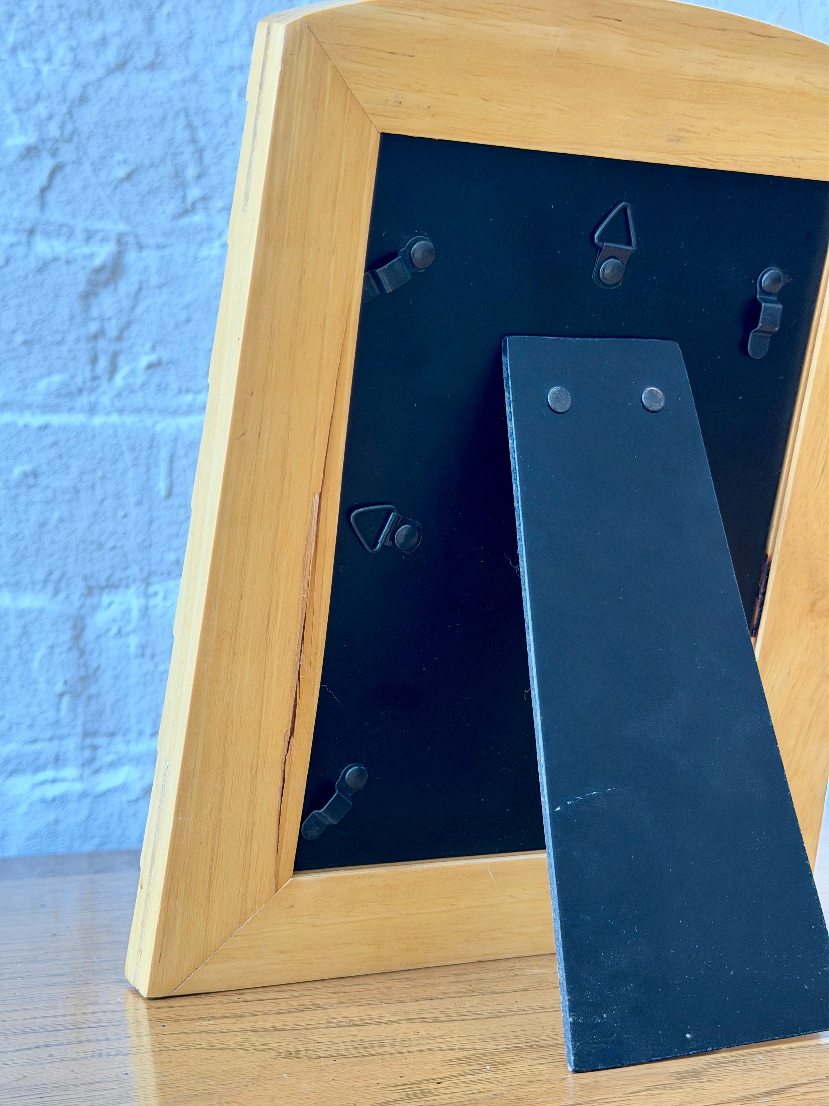 Natural Wood Stepped Detail Picture Frame
