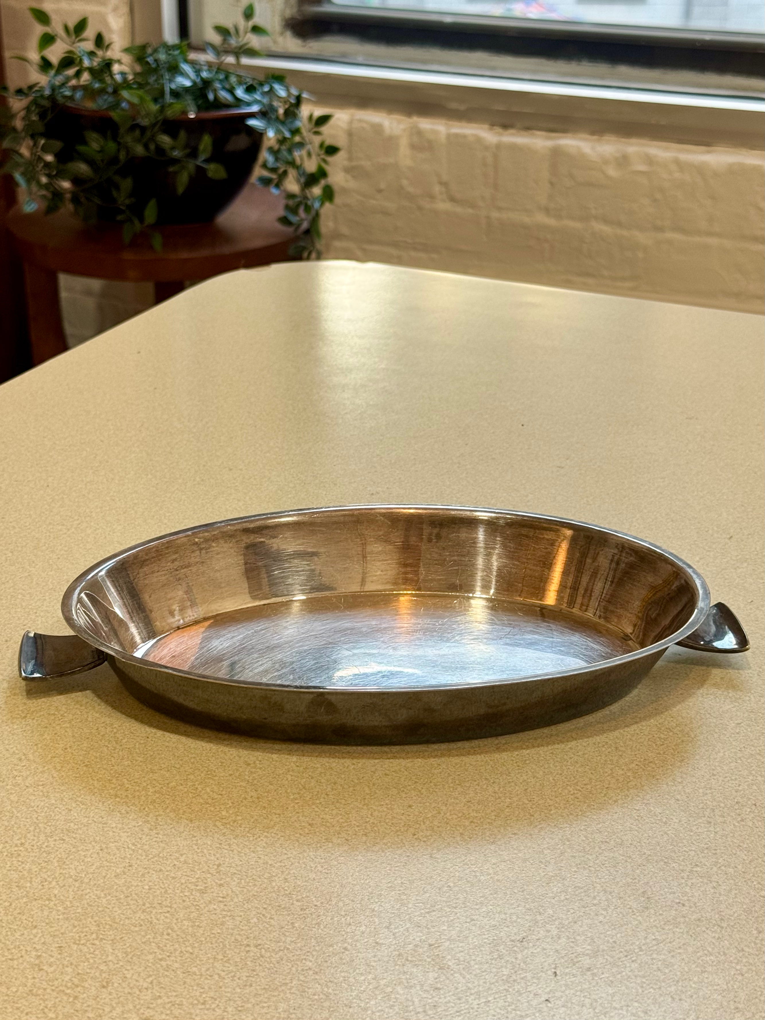 Stainless Steel Handled Serving Dish