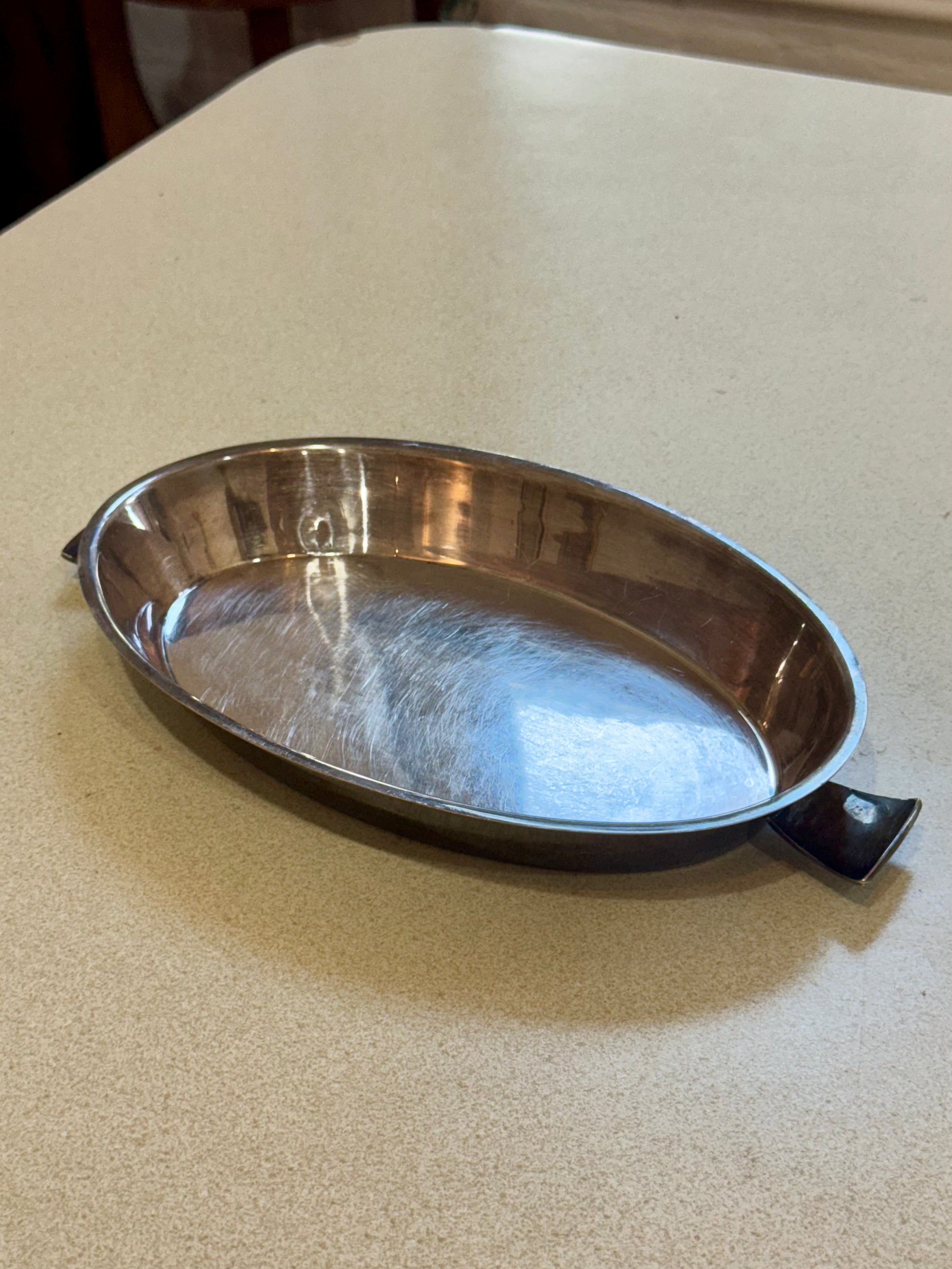 Stainless Steel Handled Serving Dish