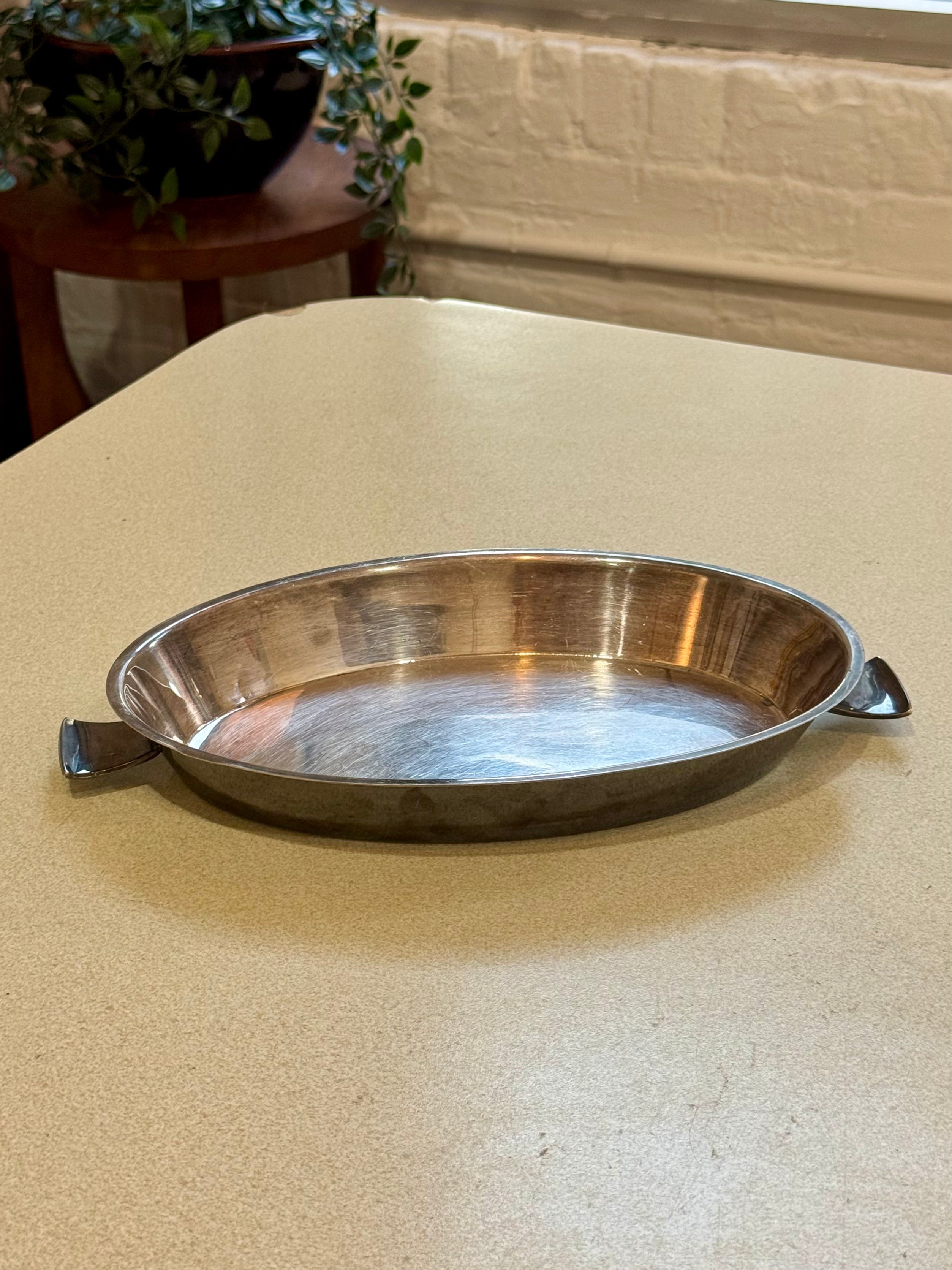 Stainless Steel Handled Serving Dish