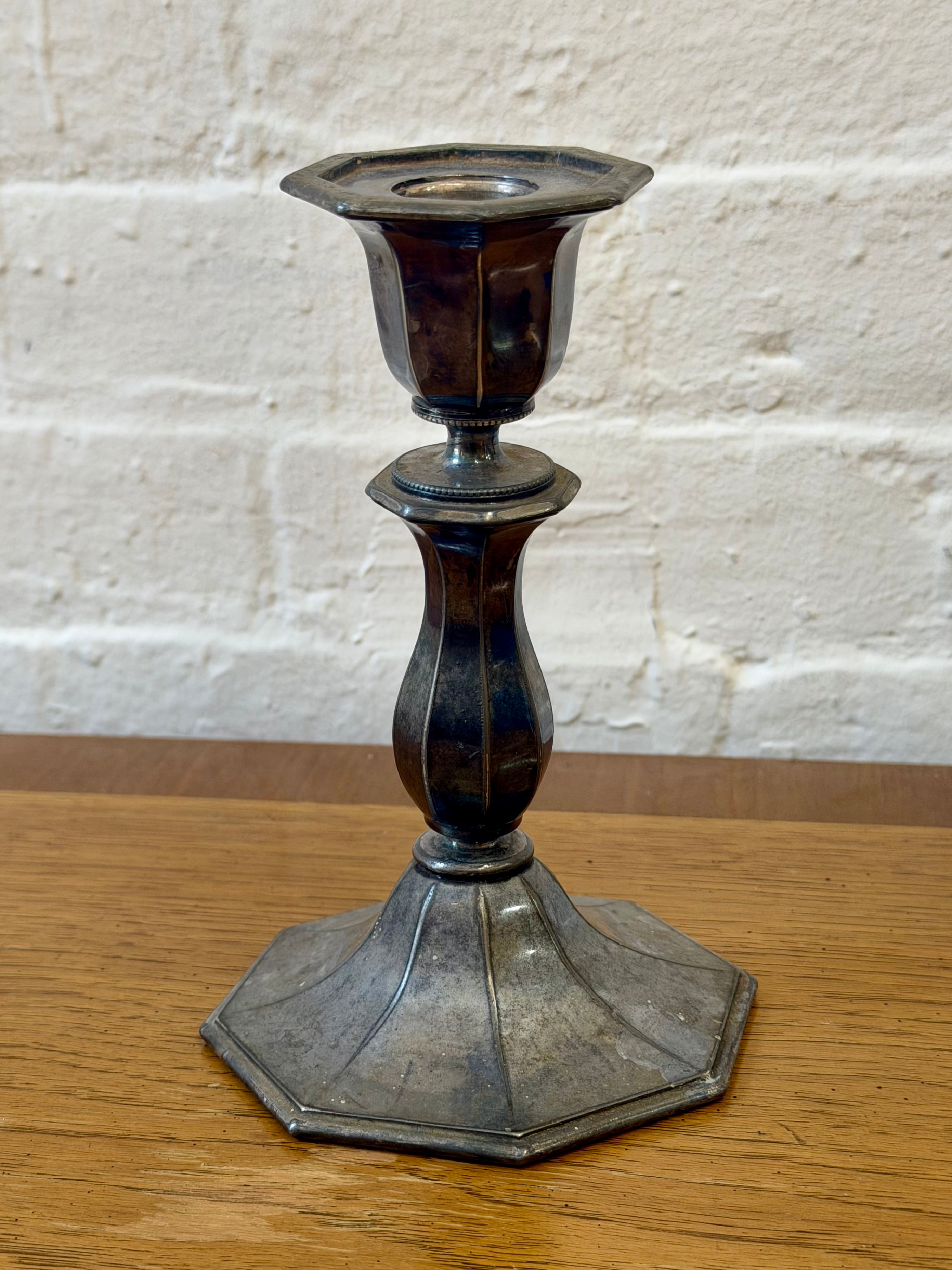 Antique Derby Silver Company Taper Candle Holders