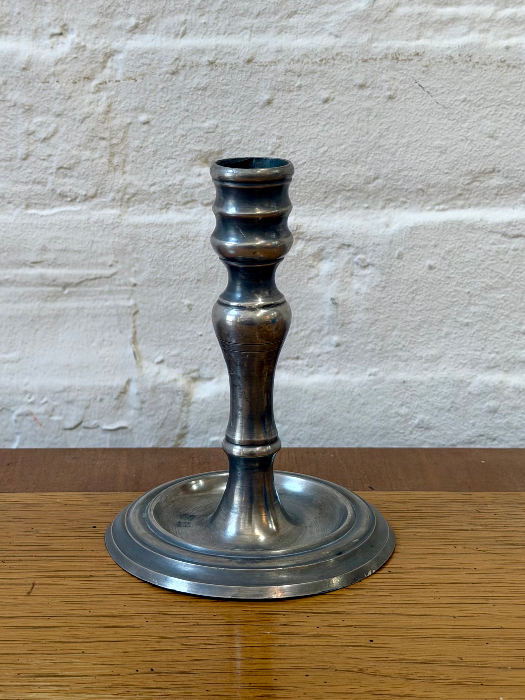Pewter Candlestick Holder