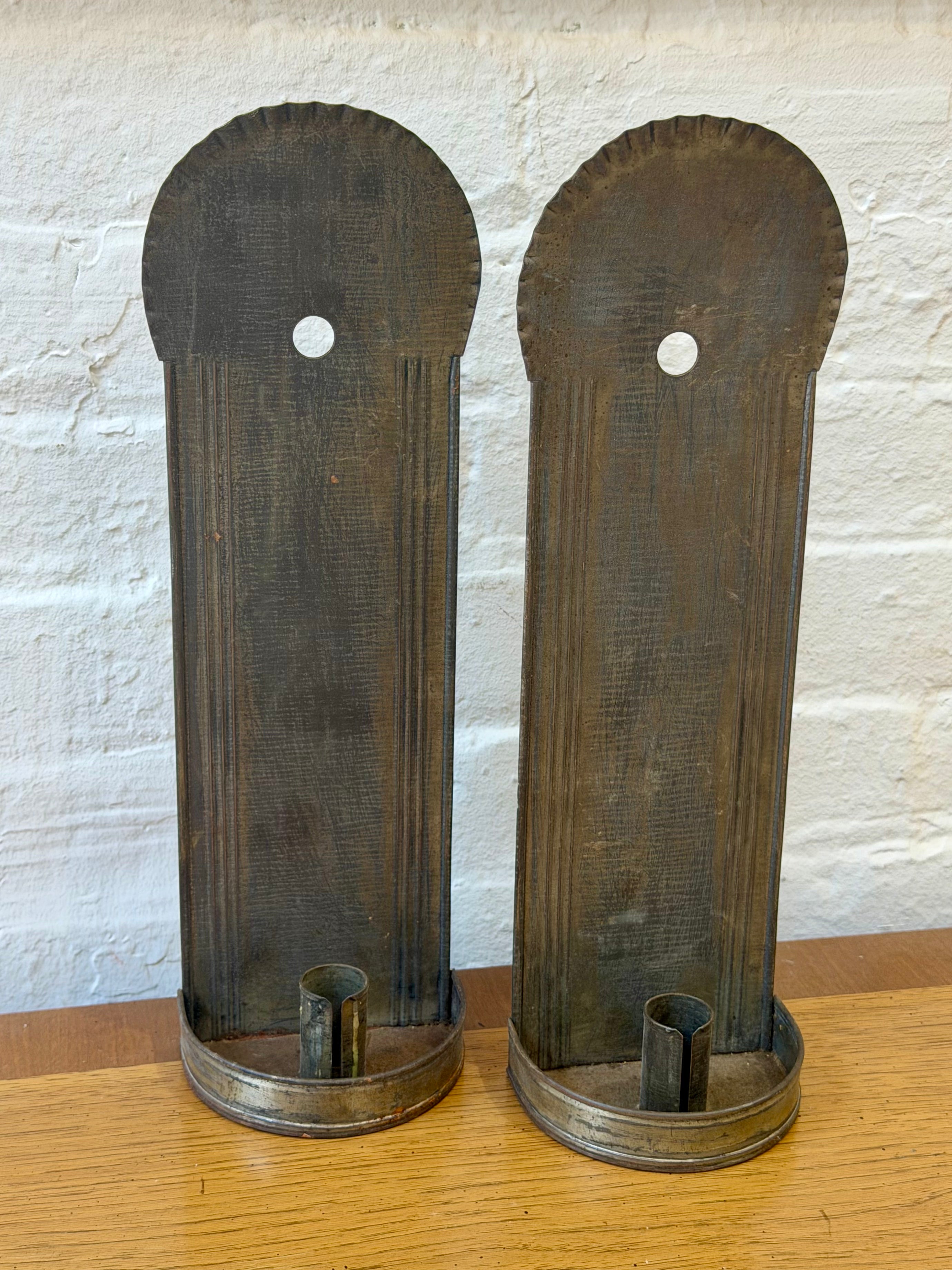 Primitive Tin Wall Candle Sconces