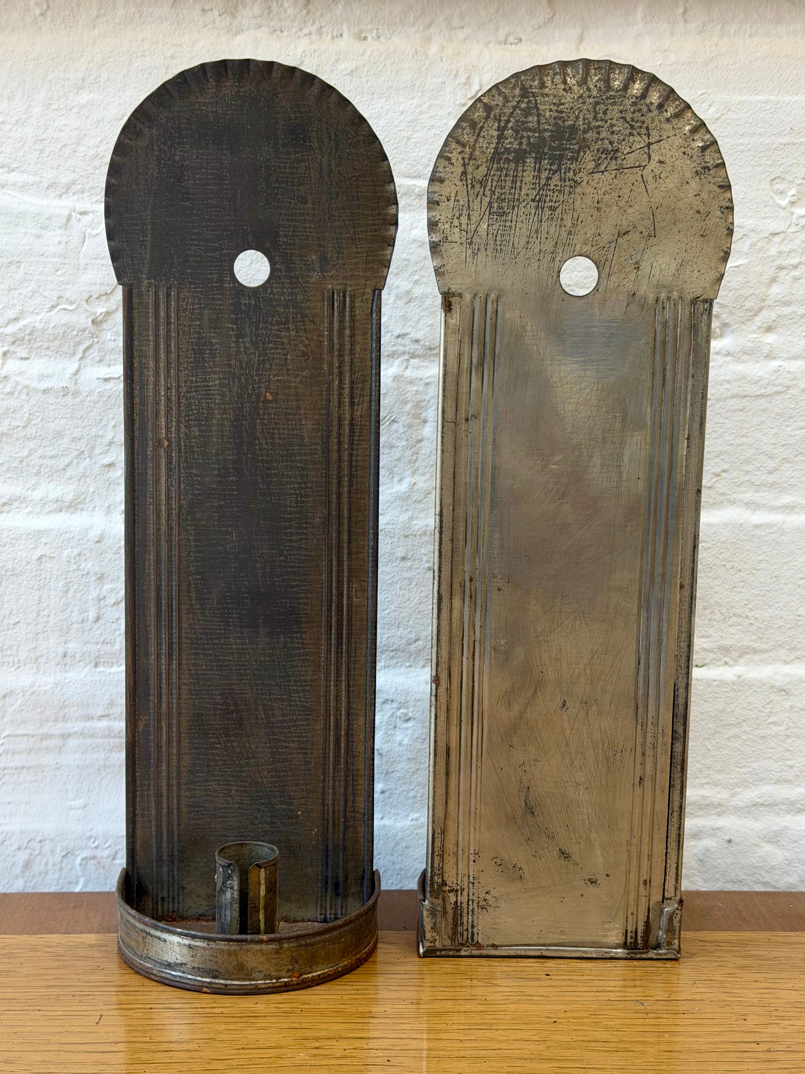 Primitive Tin Wall Candle Sconces