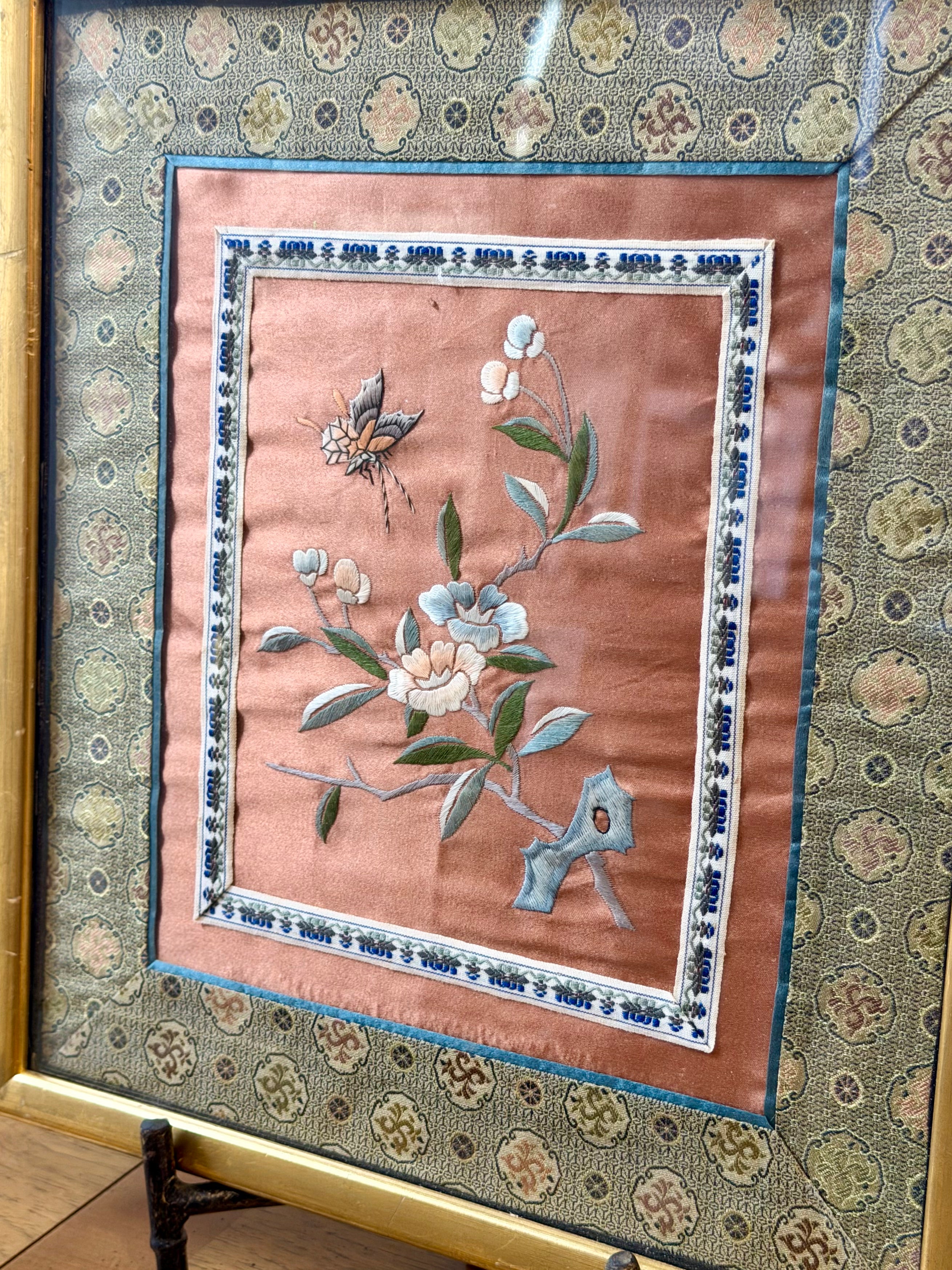 Framed Chinese Silk Embroidery