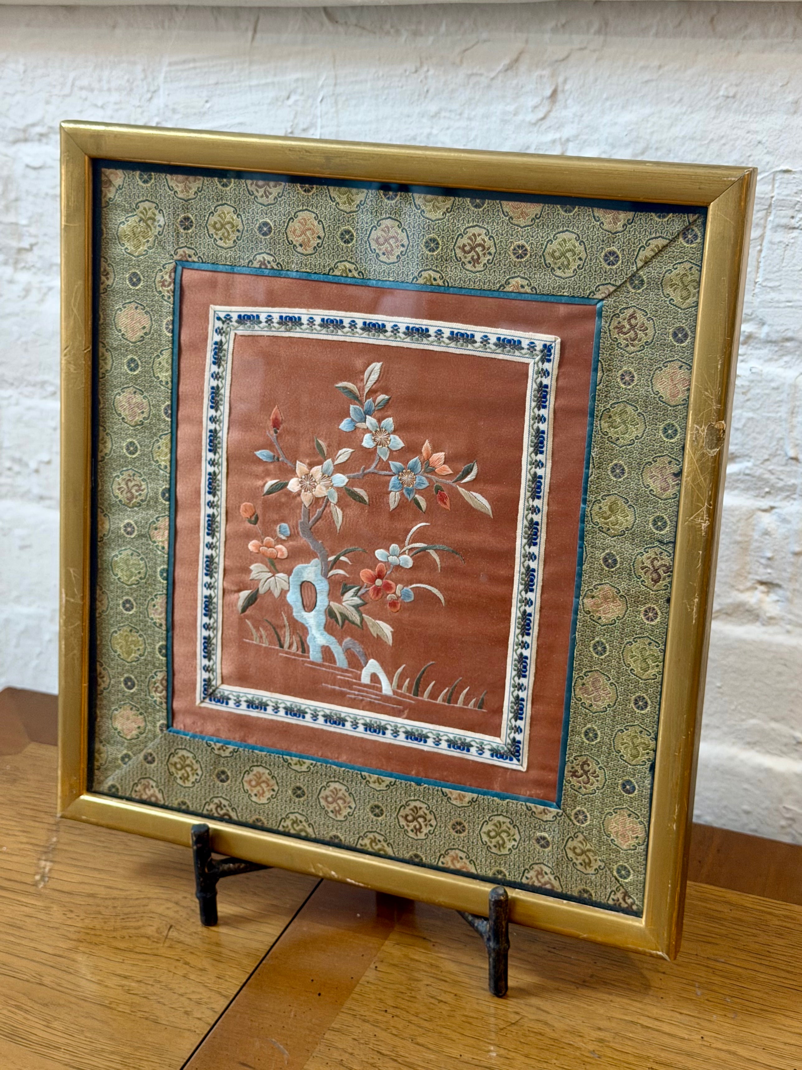 Framed Chinese Silk Embroidery