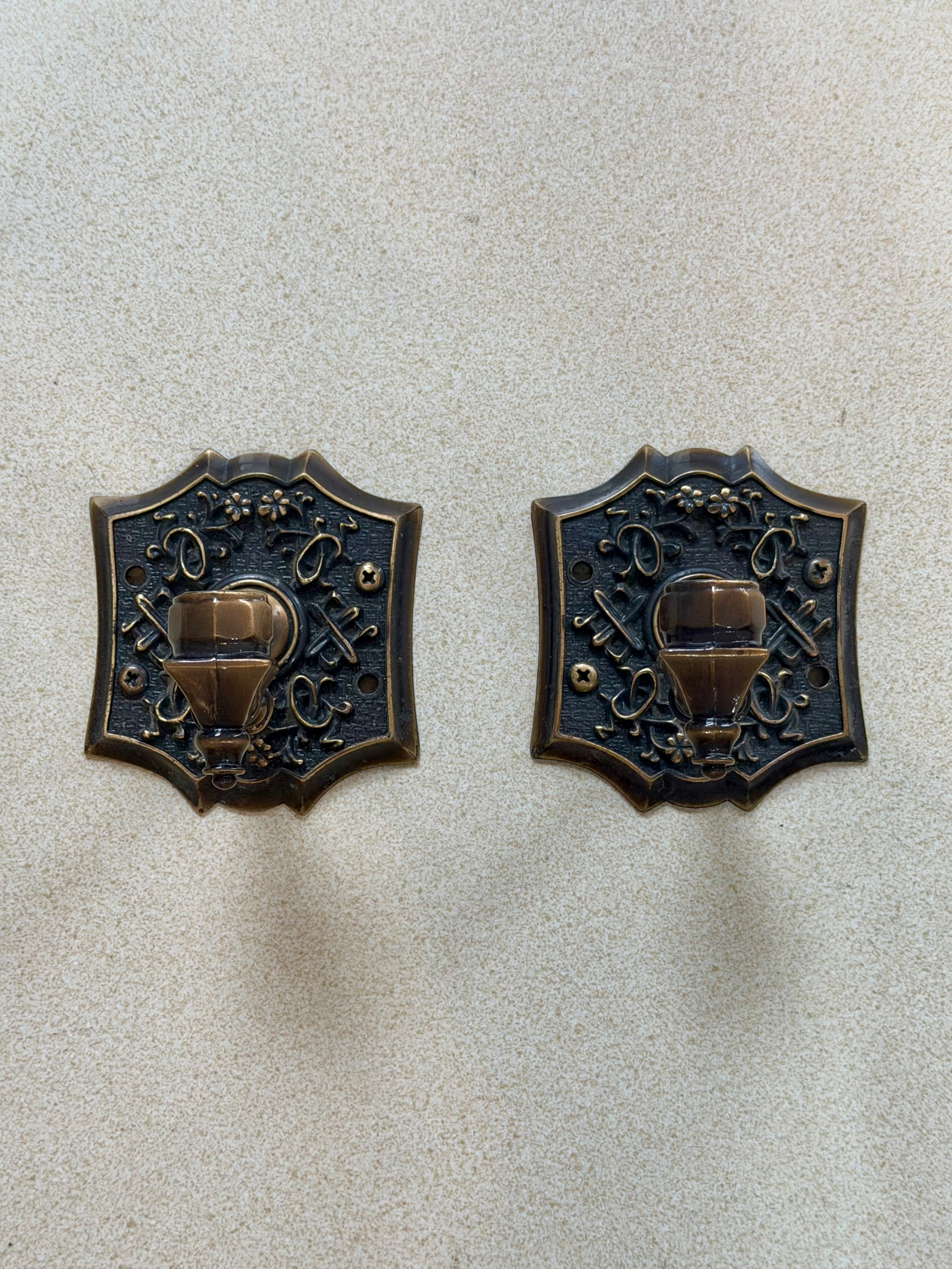 Antique Brass Wall Sconce Candle Holder