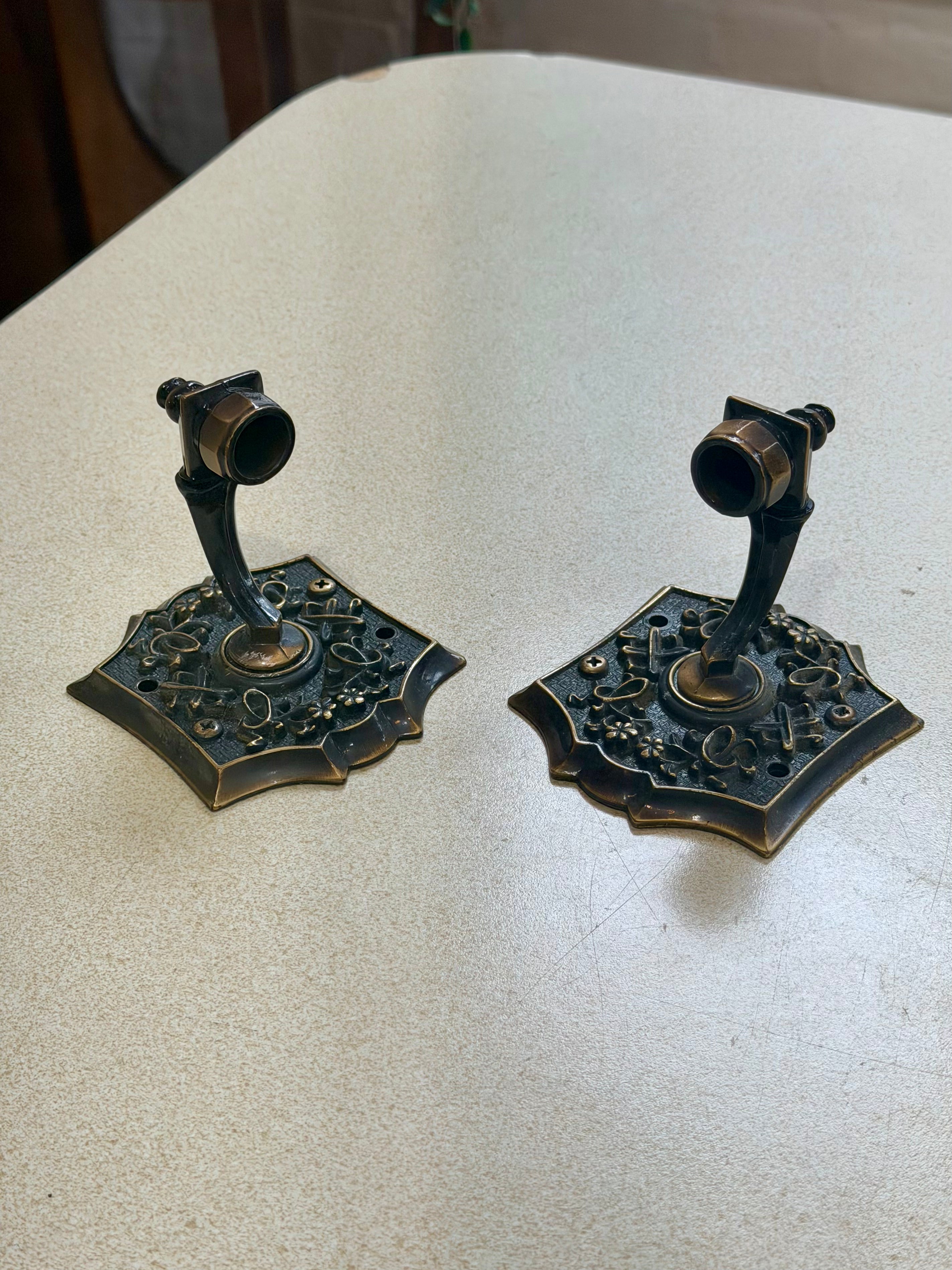 Antique Brass Wall Sconce Candle Holder