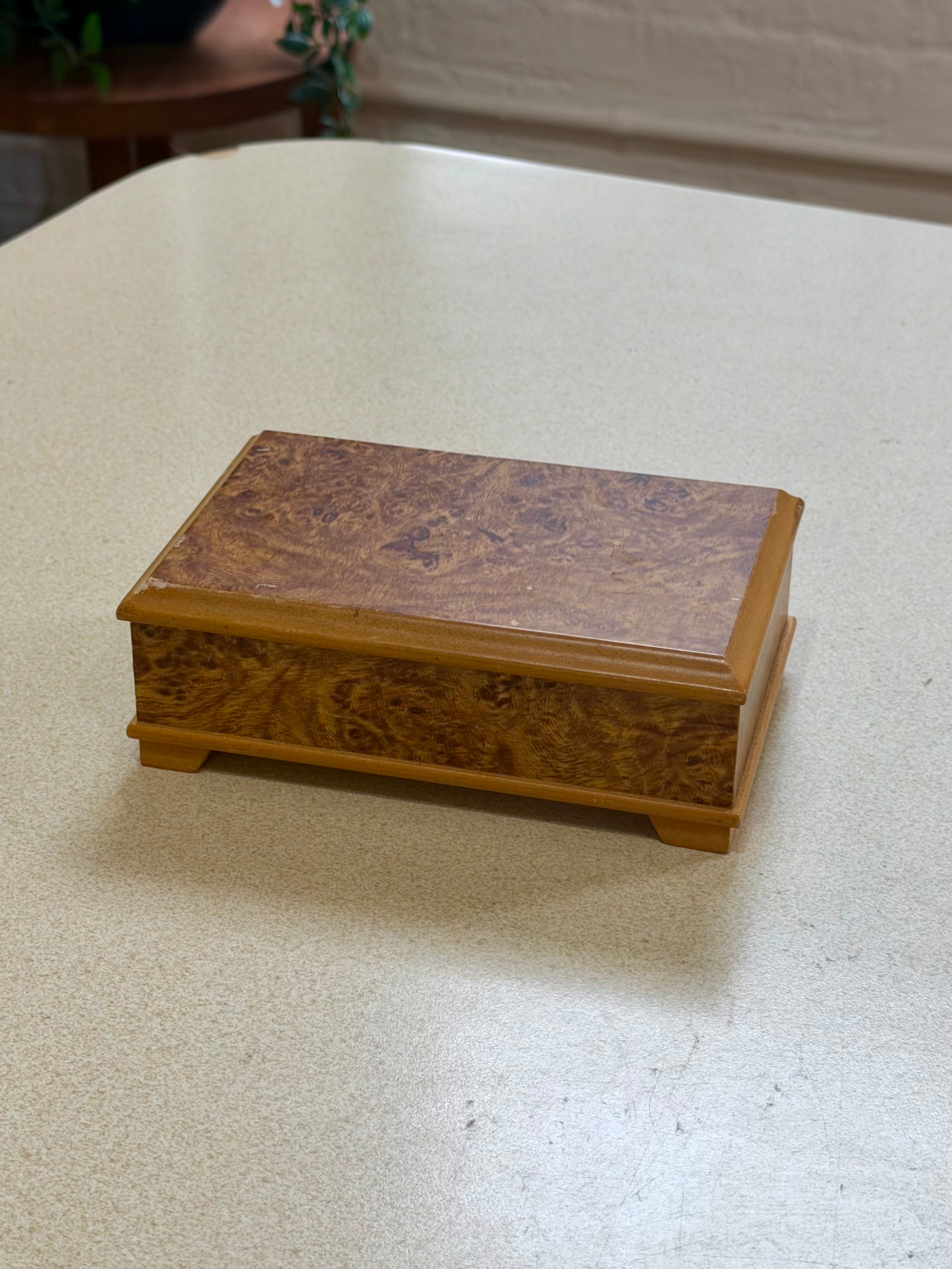 Burl Wood Jewelry Box