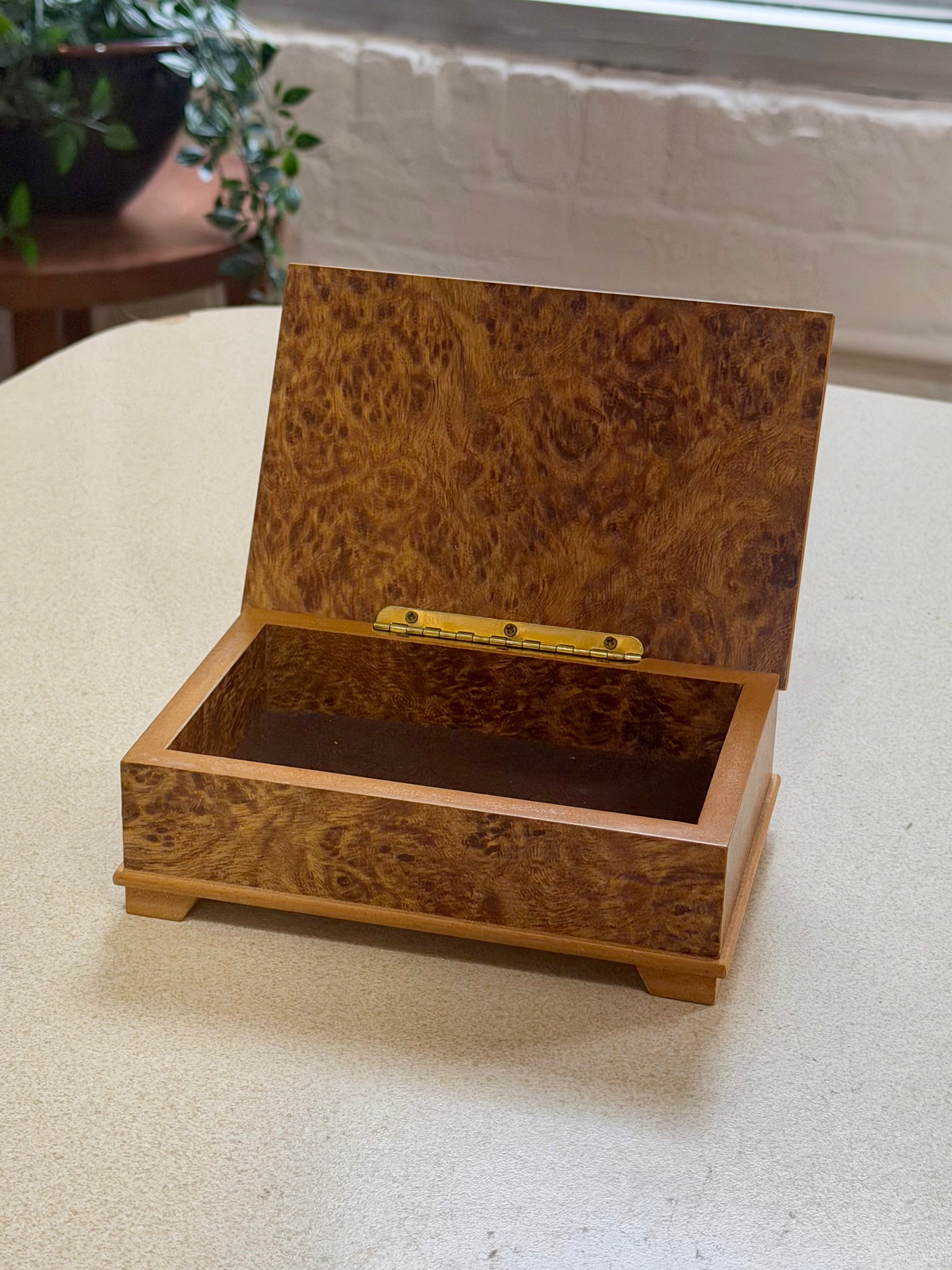 Burl Wood Jewelry Box
