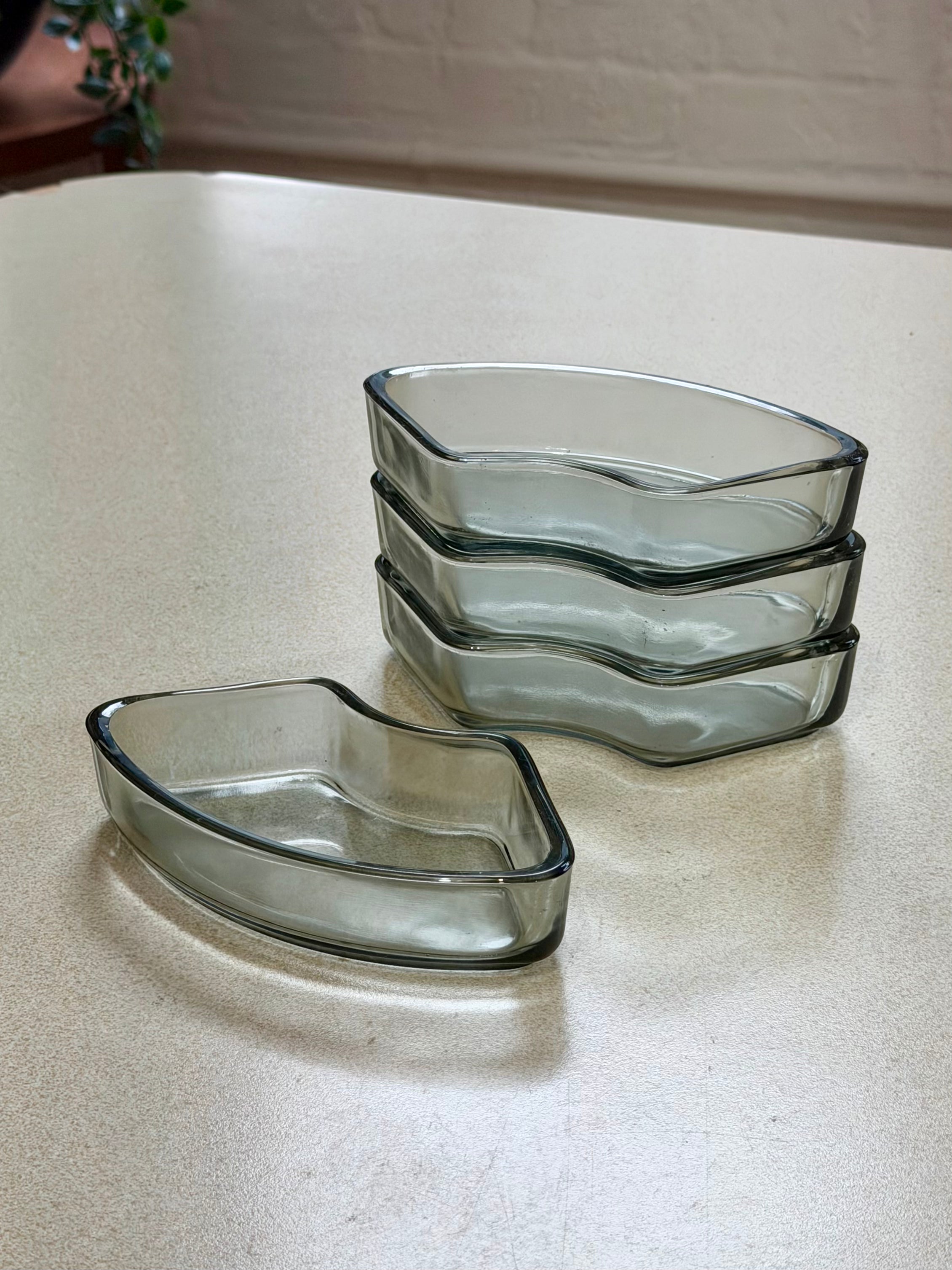 Smoked Glass Condiment Dish