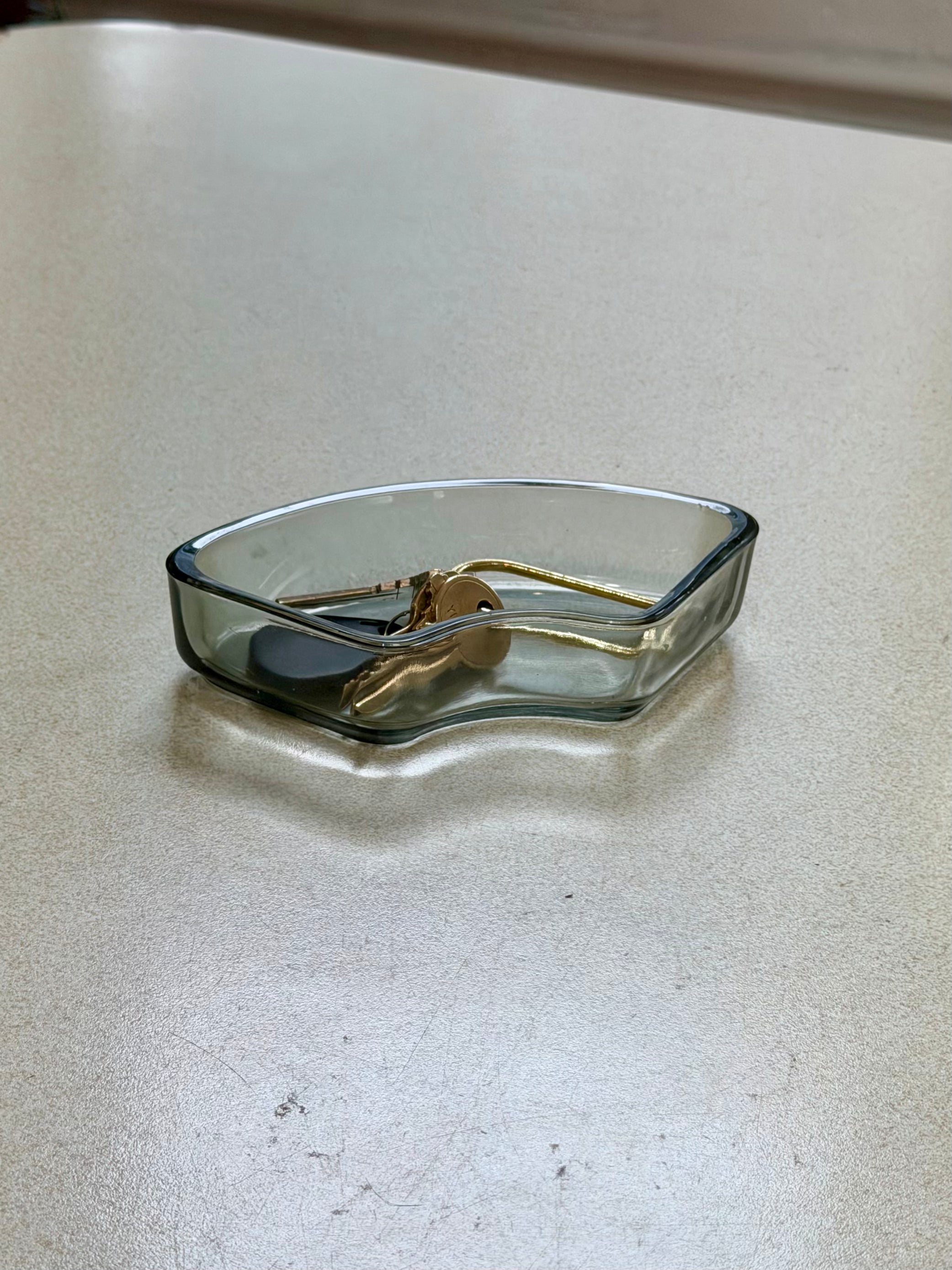 Smoked Glass Condiment Dish