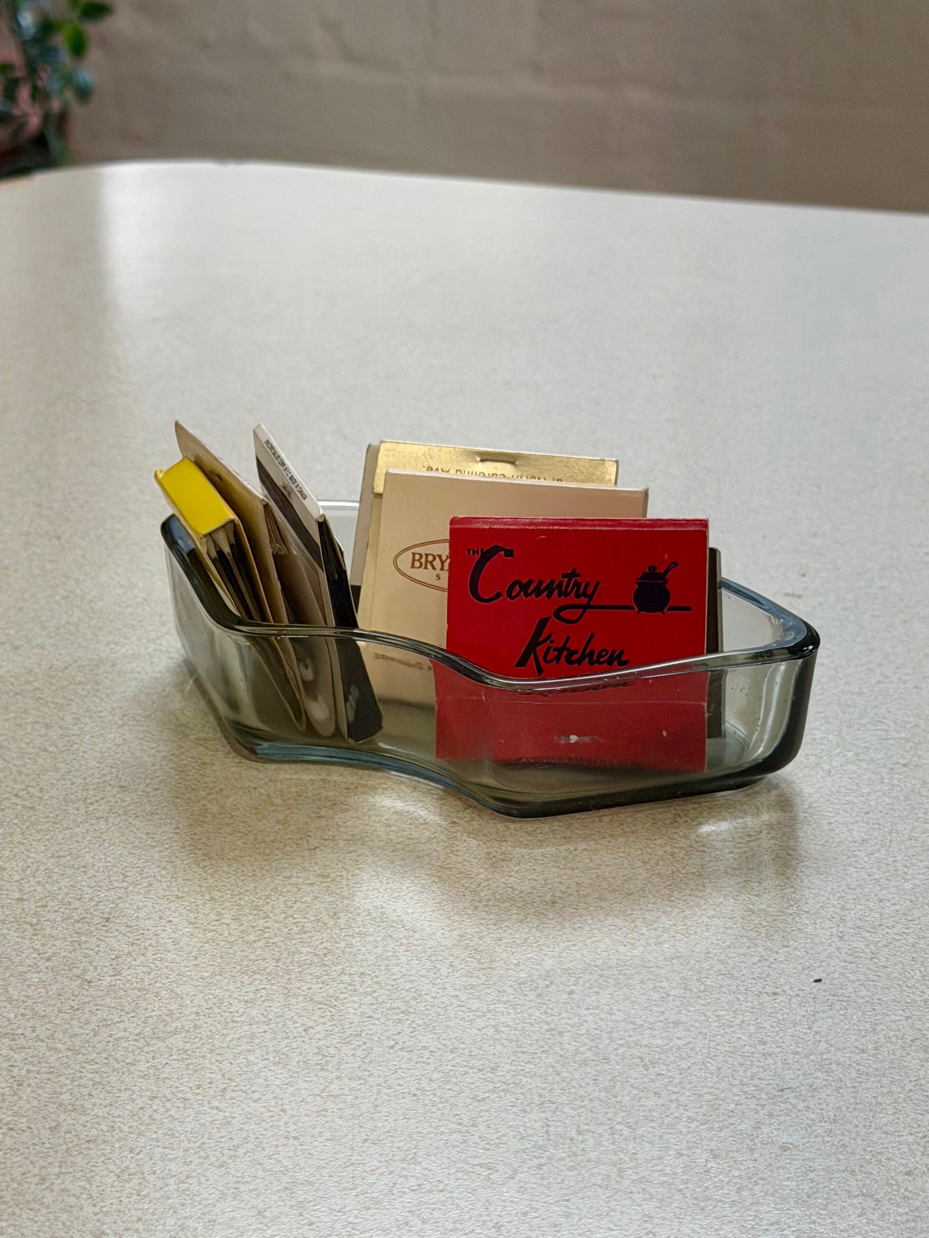 Smoked Glass Condiment Dish