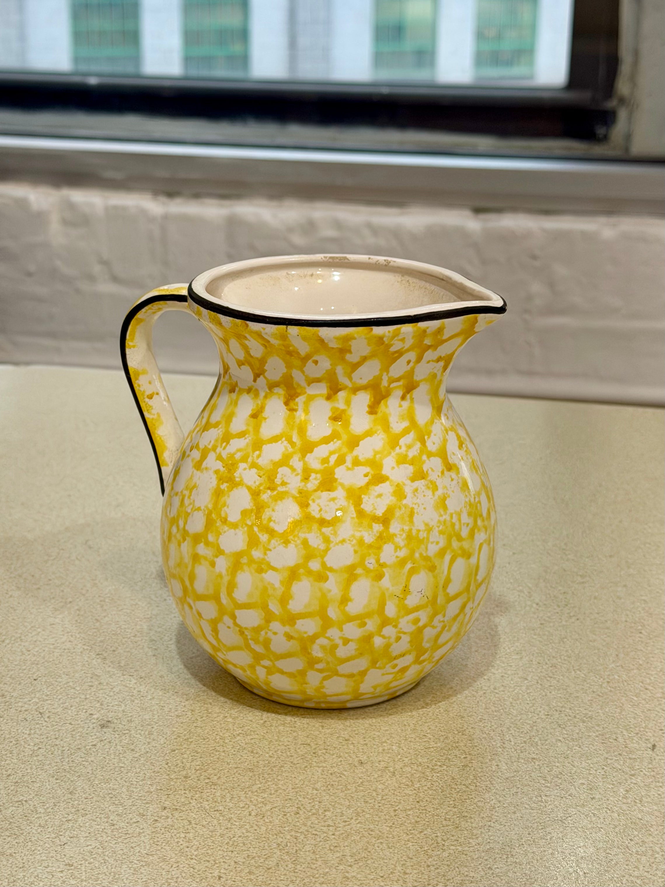 Stangl Pottery Yellow Spongeware Pitcher