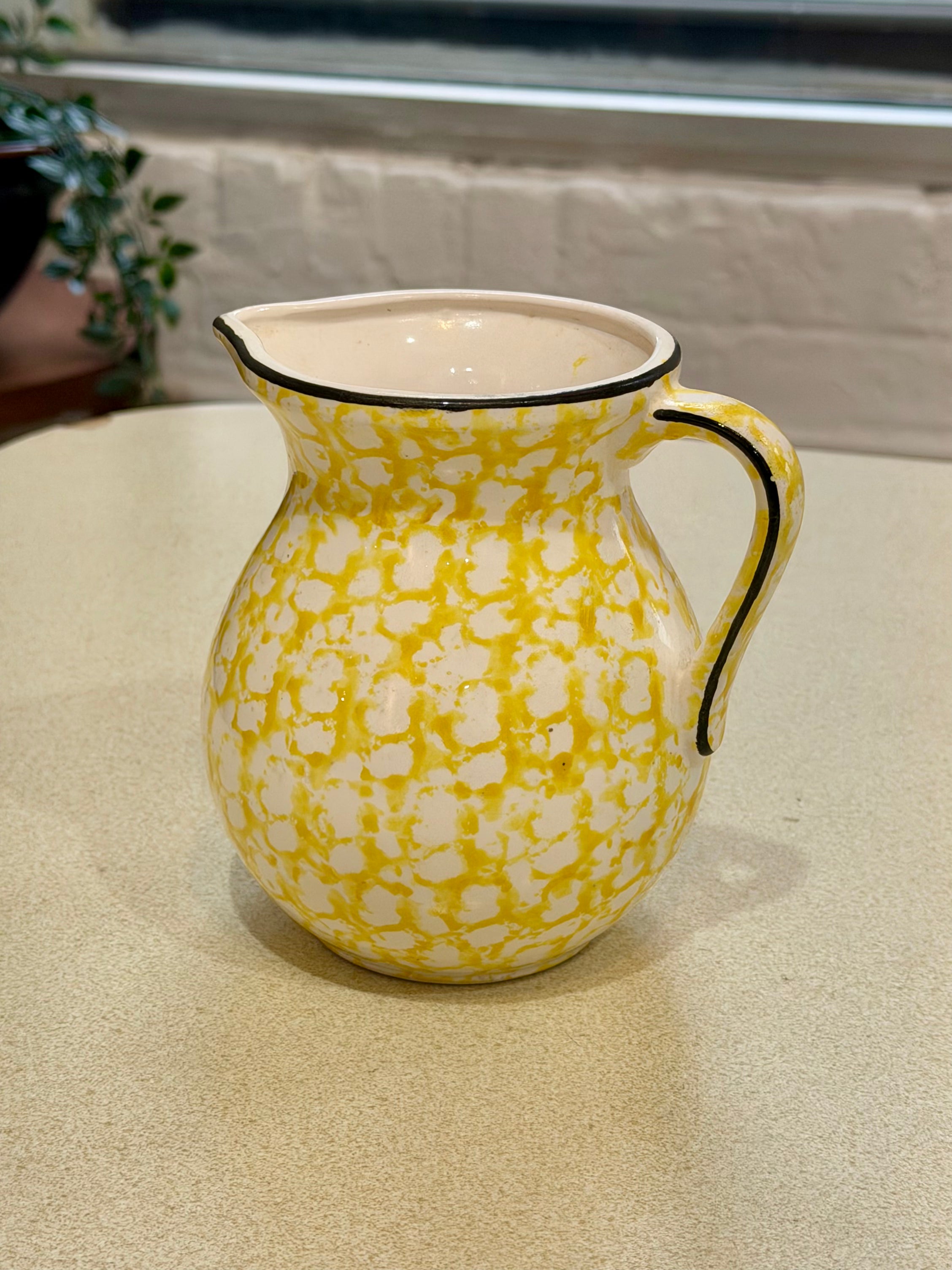 Stangl Pottery Yellow Spongeware Pitcher