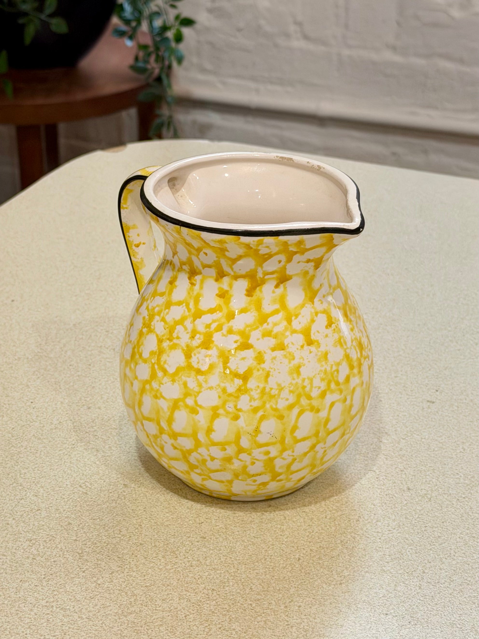 Stangl Pottery Yellow Spongeware Pitcher