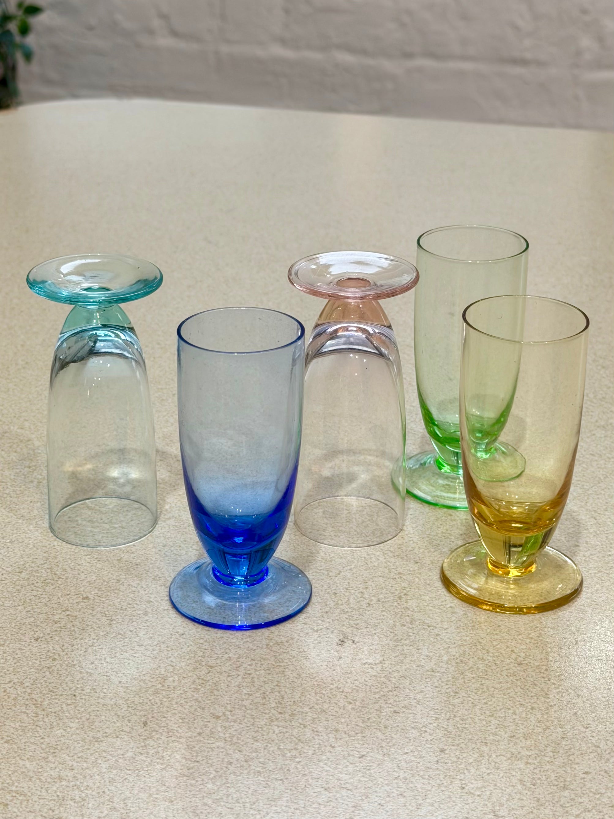 Set of 5 Multicolored Shot Glasses