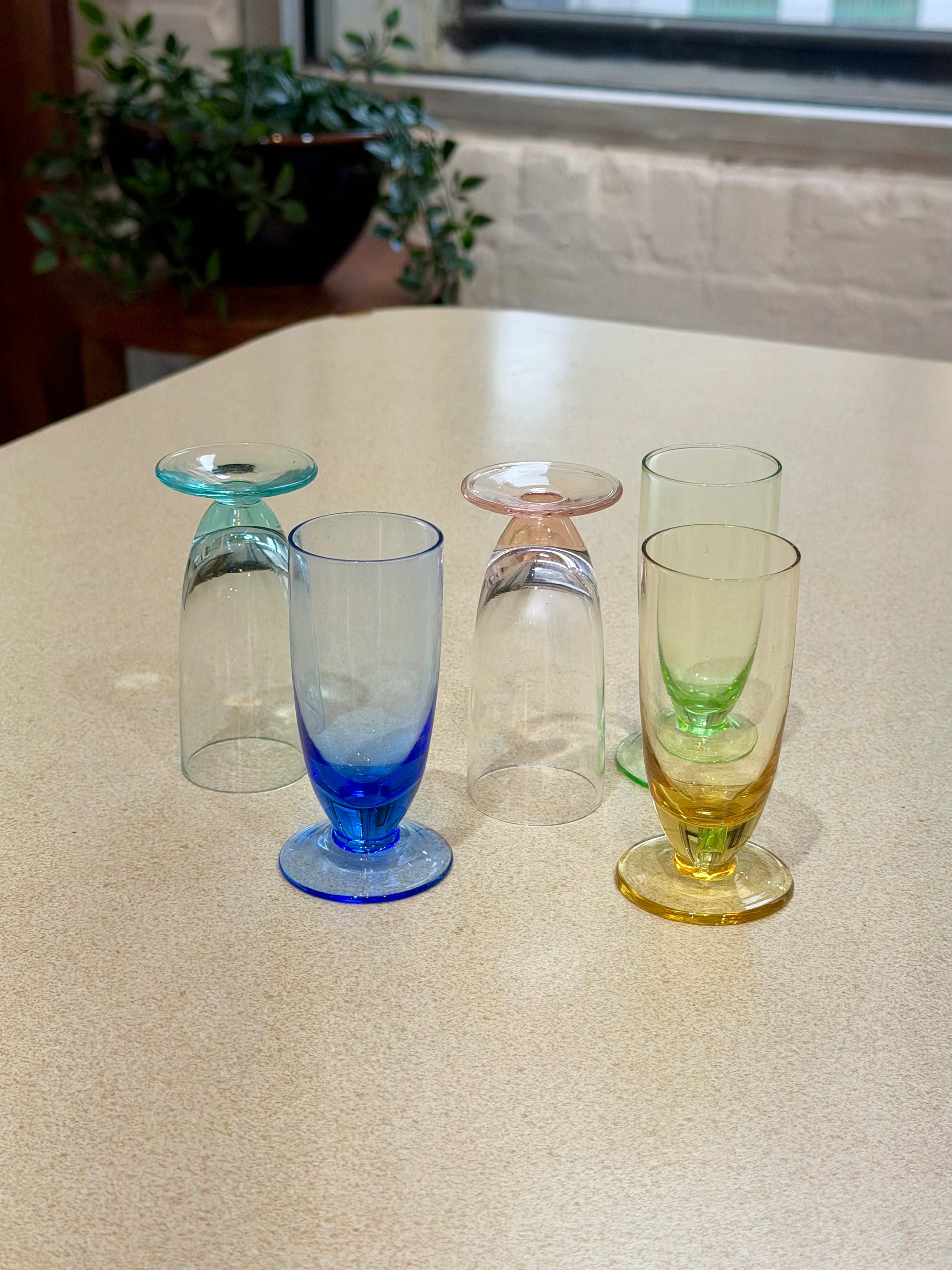Set of 5 Multicolored Shot Glasses