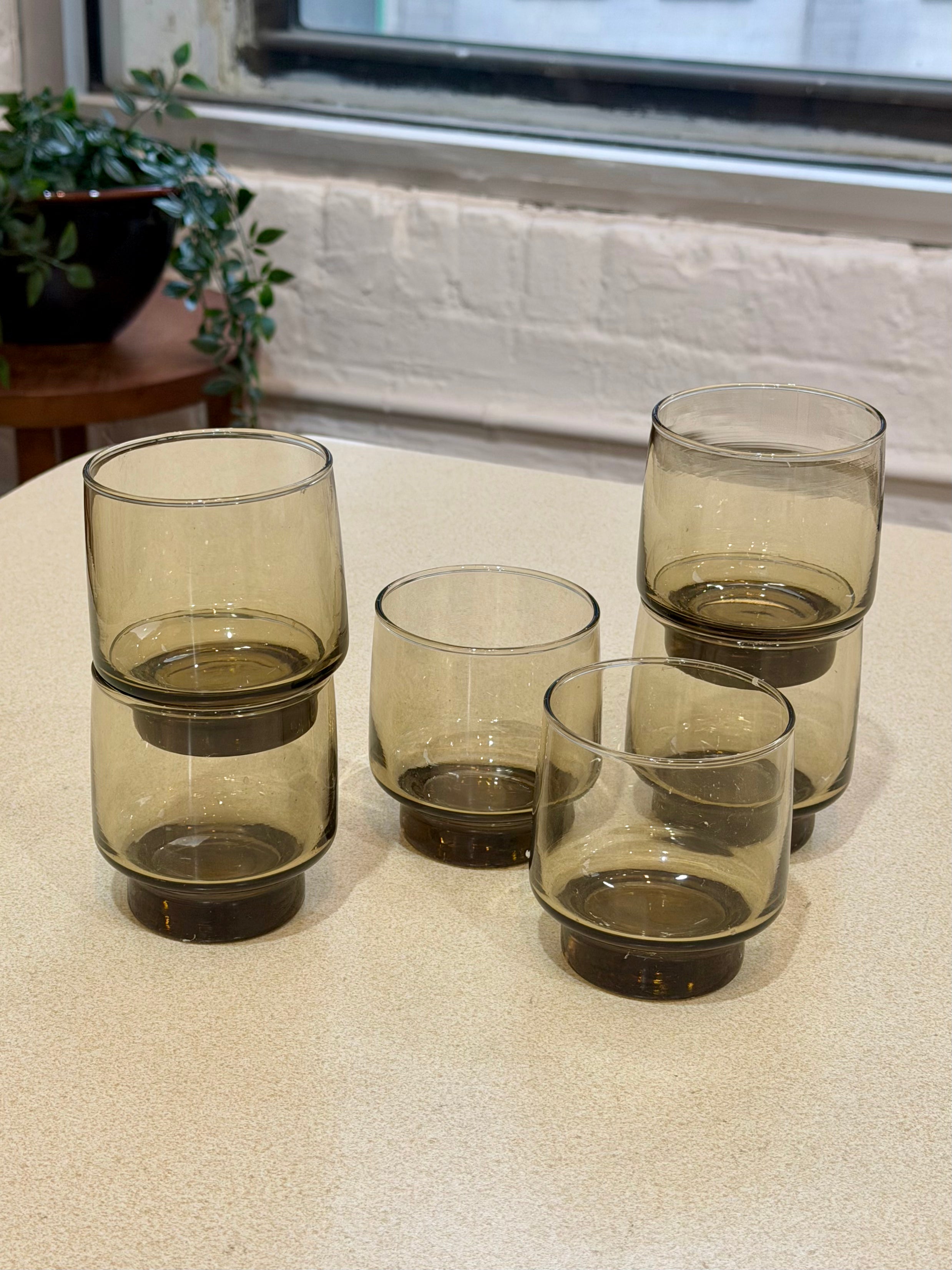 Libbey Tawny Accent Old Fashioned Glasses