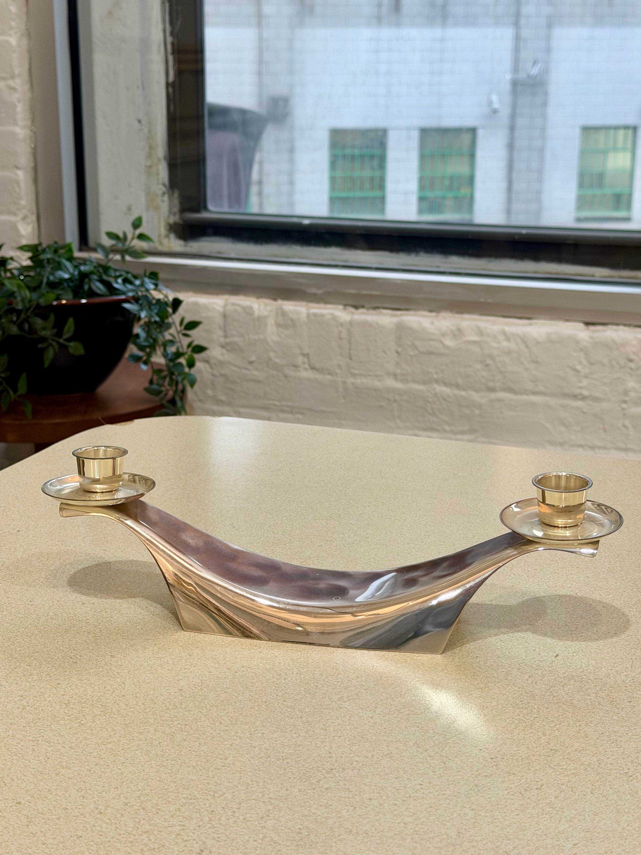 Mid Century Silver Plated Candelabra