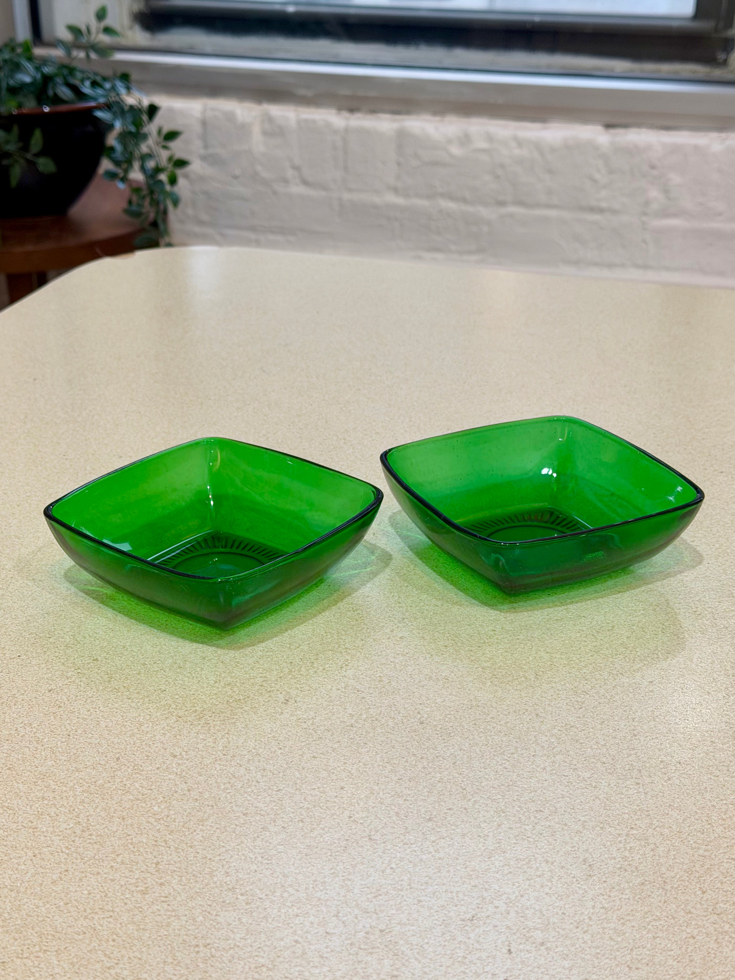 Anchor Hocking Forest Green Dessert Bowl